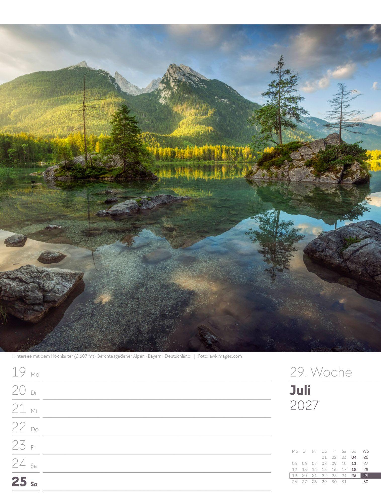 Beispielinhalt (Bild) Faszination Alpenwelt Wochenplaner Kalender 2027