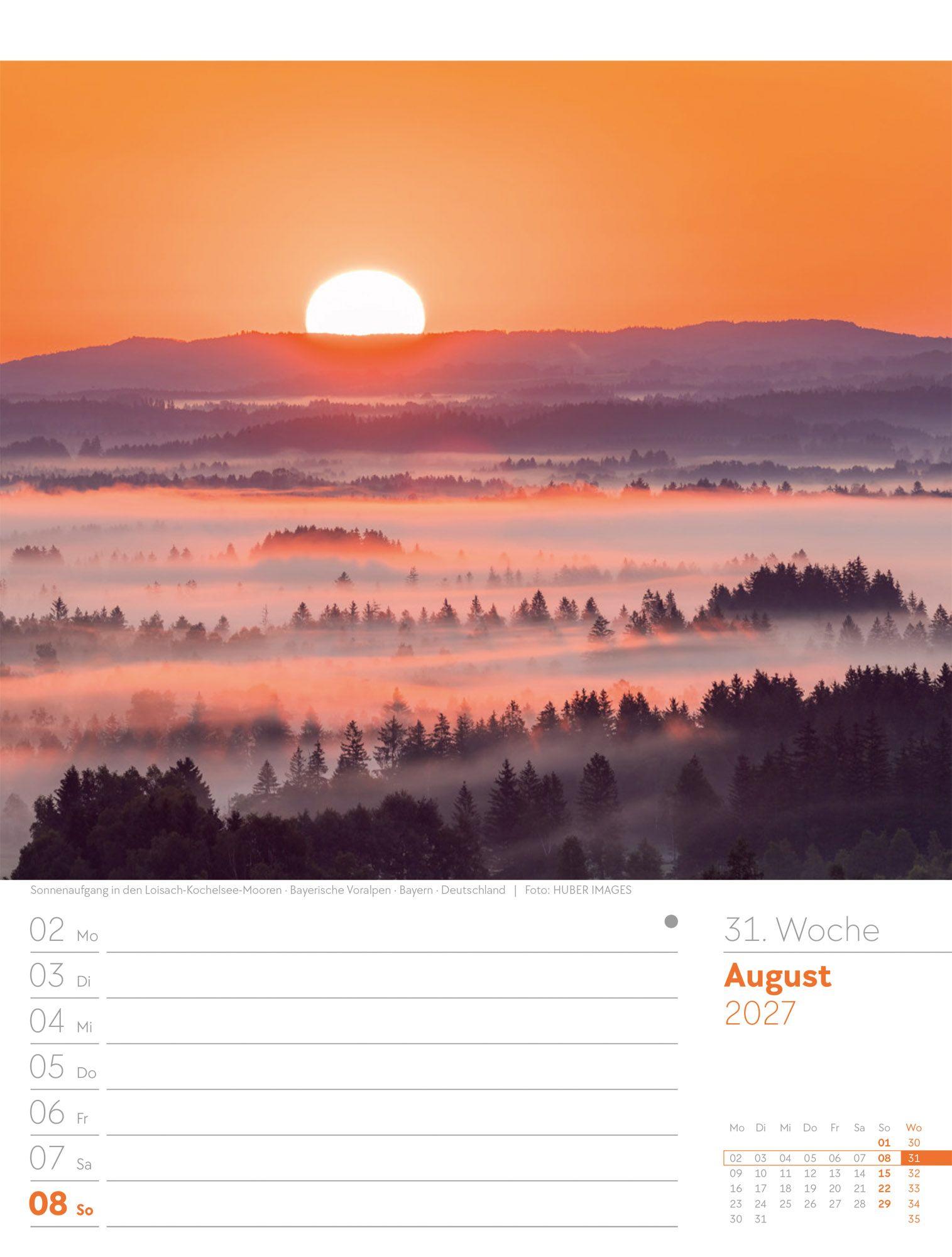 Beispielinhalt (Bild) Faszination Alpenwelt Wochenplaner Kalender 2027