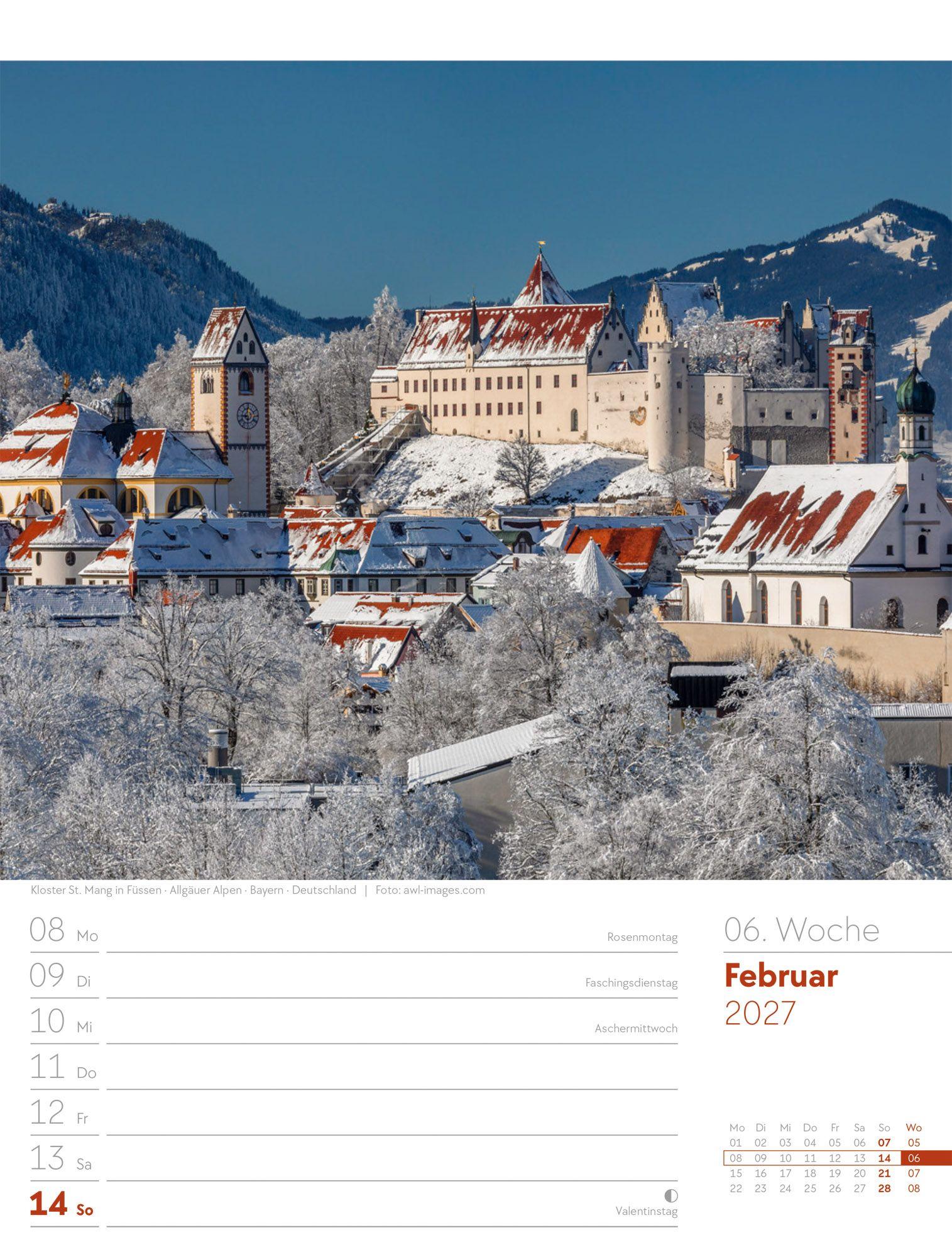 Beispielinhalt (Bild) Faszination Alpenwelt Wochenplaner Kalender 2027