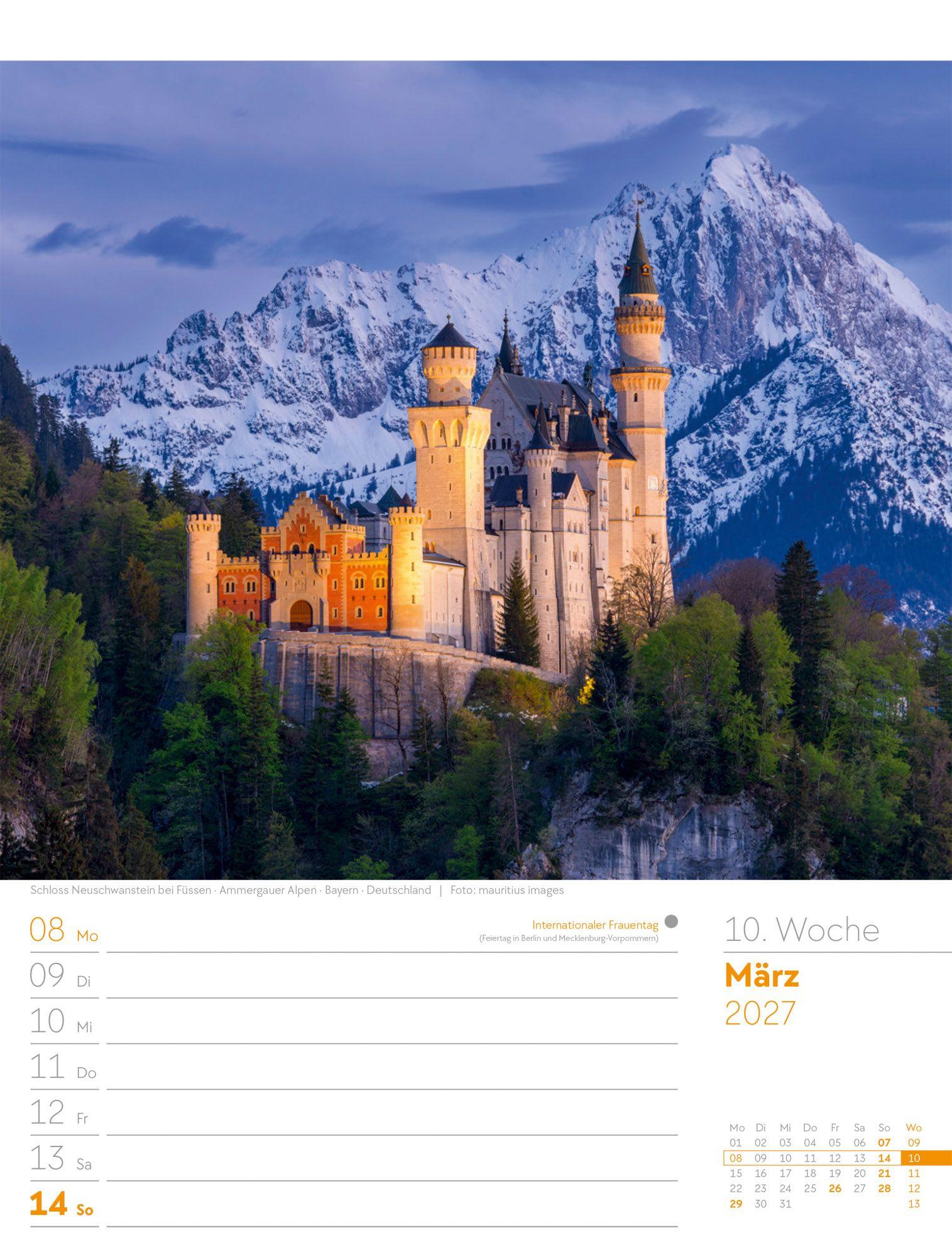 Beispielinhalt (Bild) Faszination Alpenwelt Wochenplaner Kalender 2027