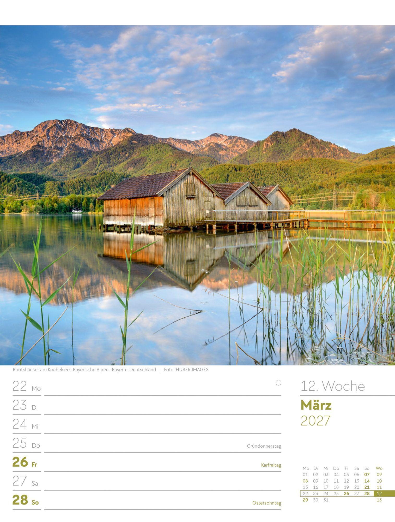 Beispielinhalt (Bild) Faszination Alpenwelt Wochenplaner Kalender 2027