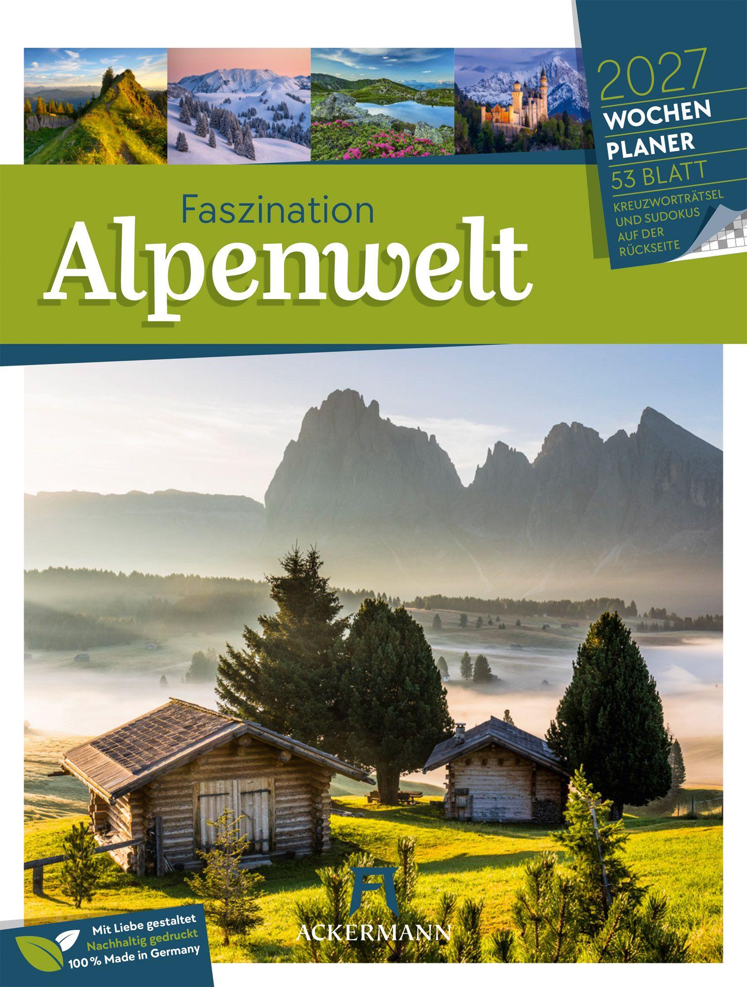Vorderes Coverbild Faszination Alpenwelt Wochenplaner Kalender 2027