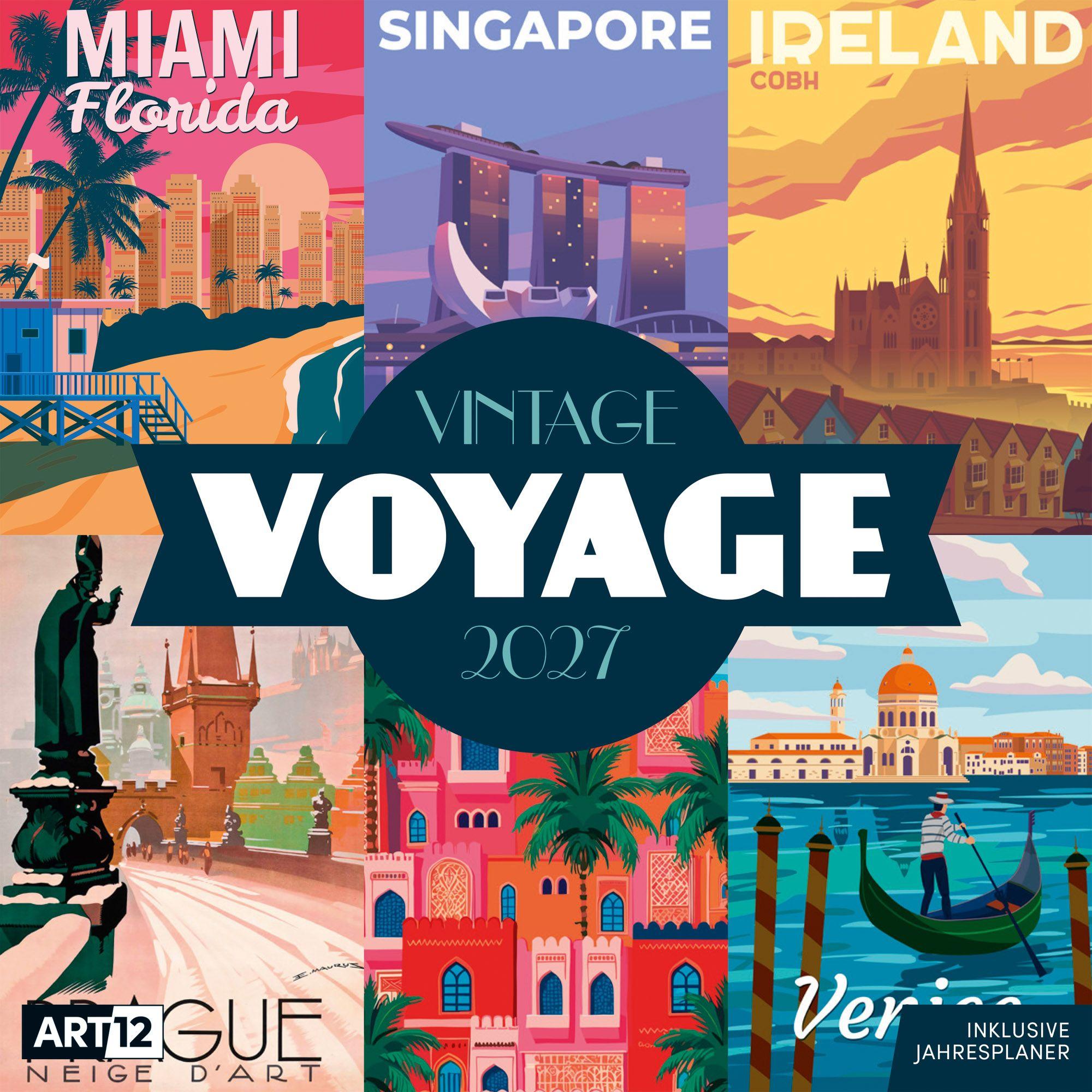 Vorderes Coverbild Vintage Voyage Kalender 2027 - 30x30 - Art12