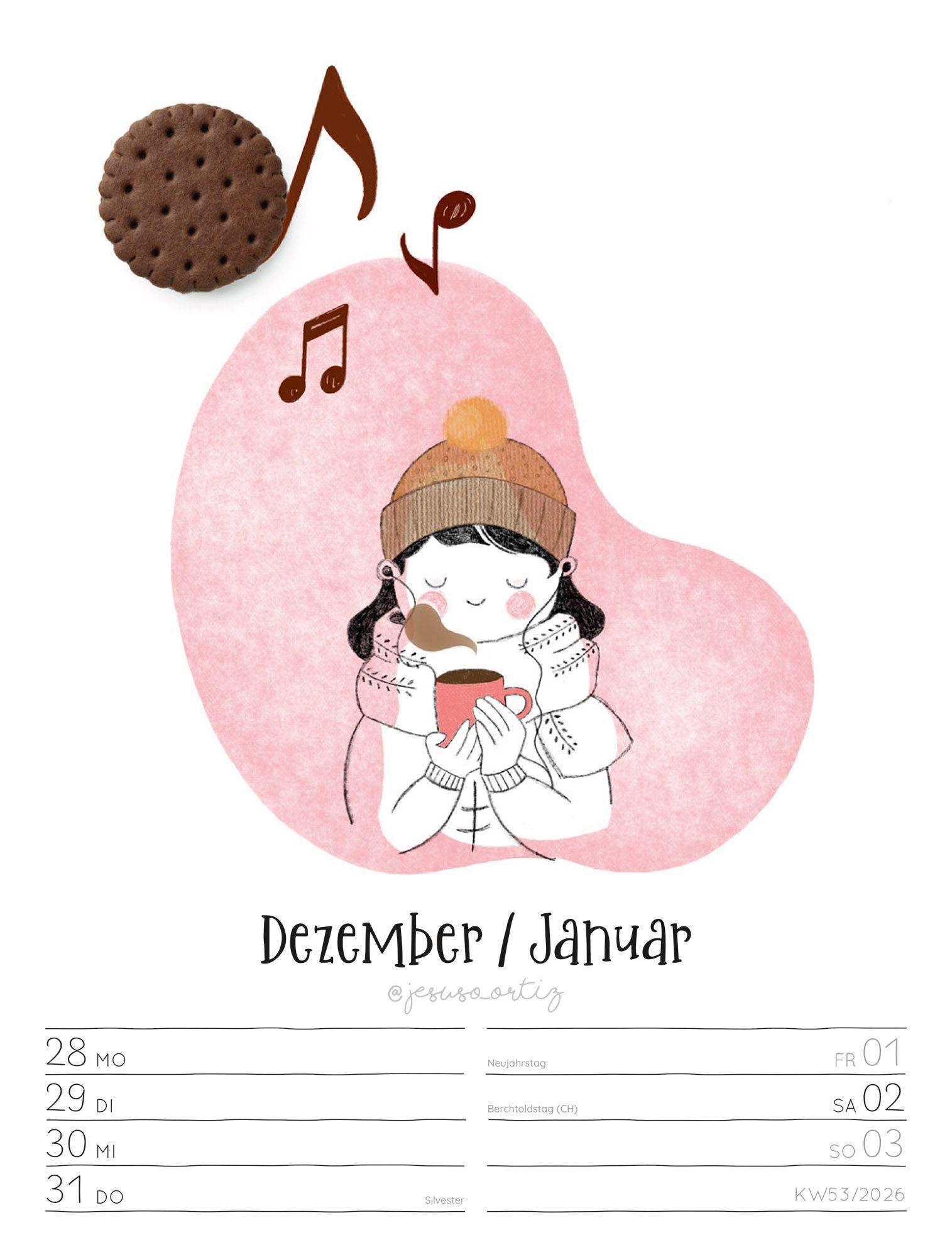 Beispielinhalt (Bild) Little Dreams Wochenplaner Kalender 2027