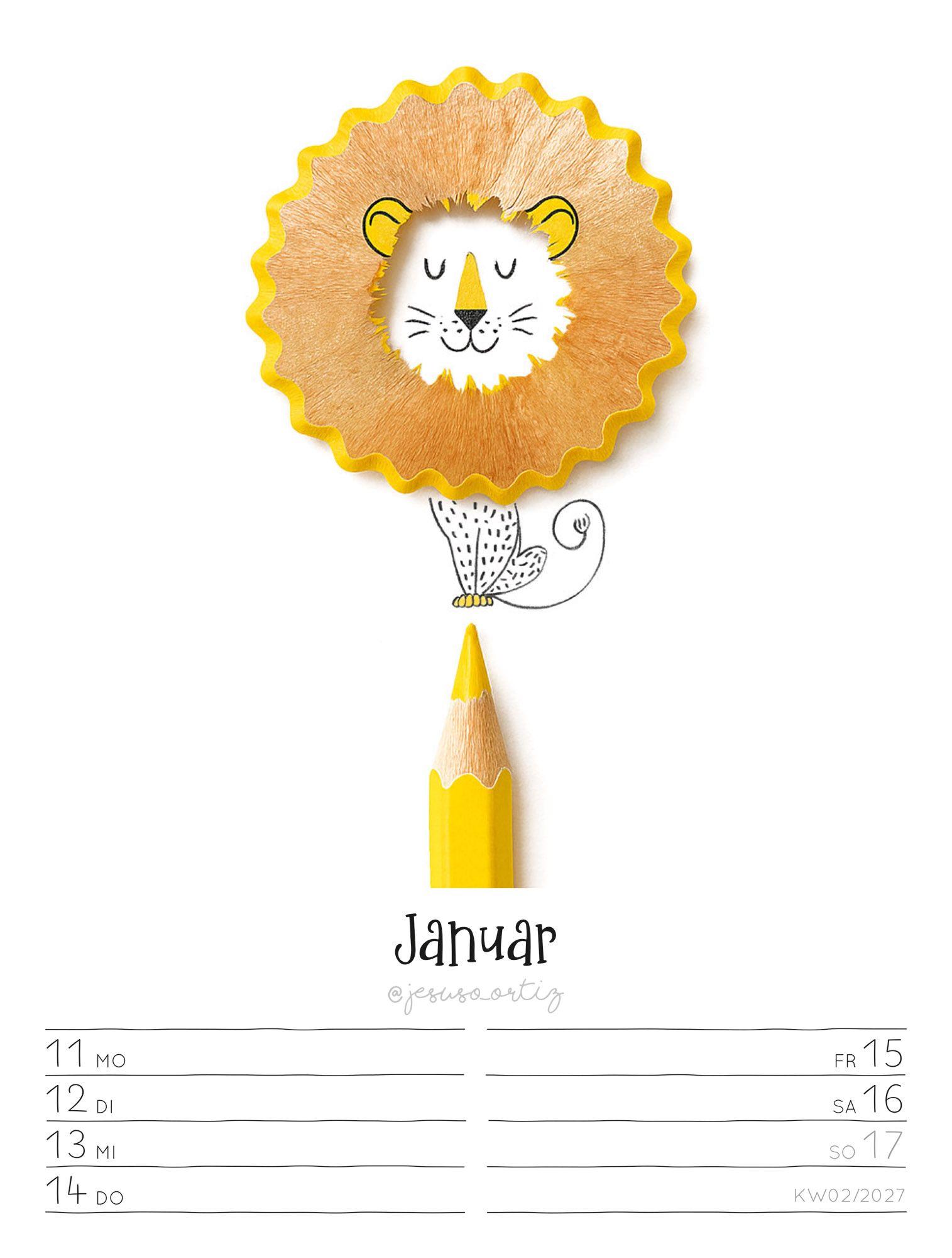 Beispielinhalt (Bild) Little Dreams Wochenplaner Kalender 2027