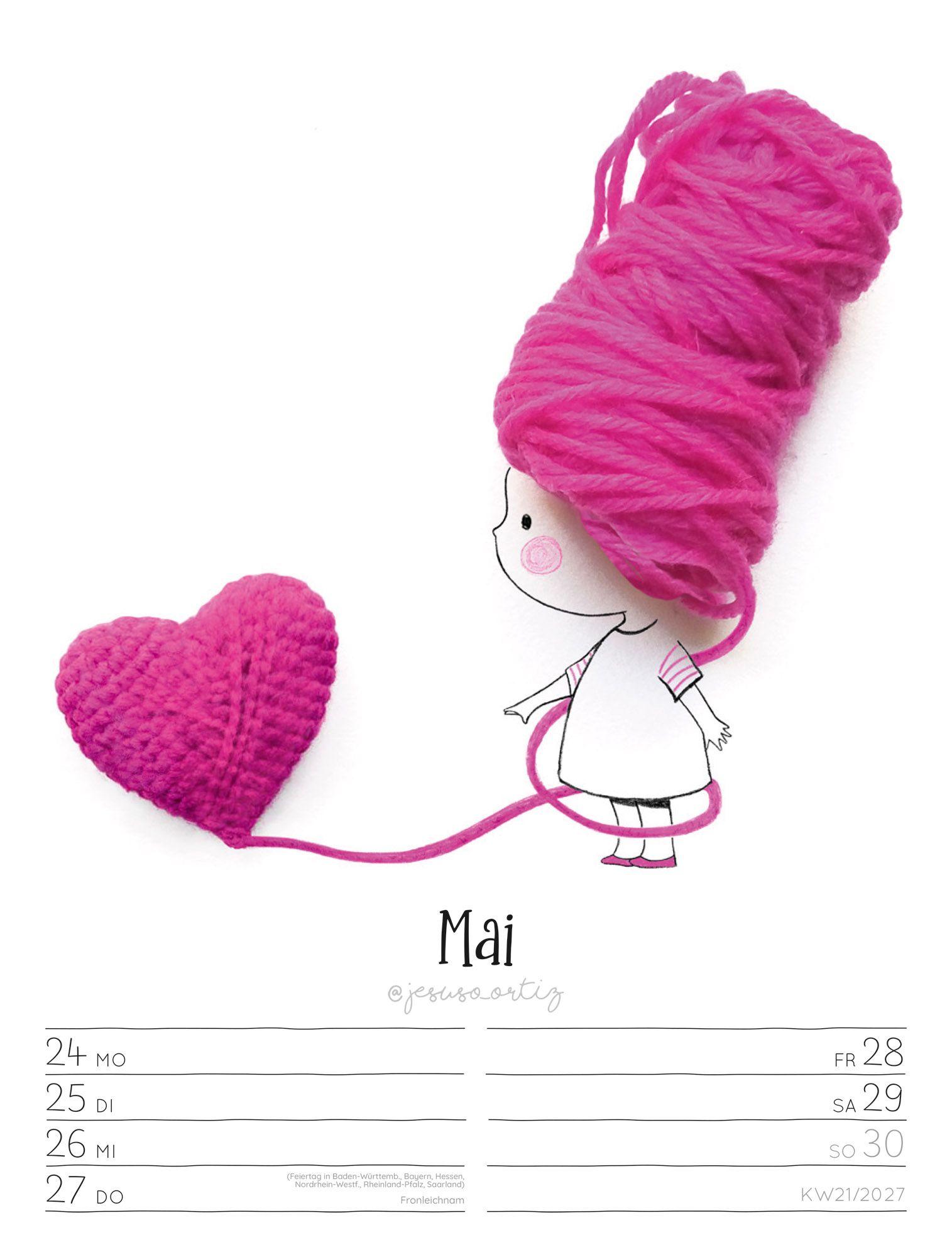 Beispielinhalt (Bild) Little Dreams Wochenplaner Kalender 2027