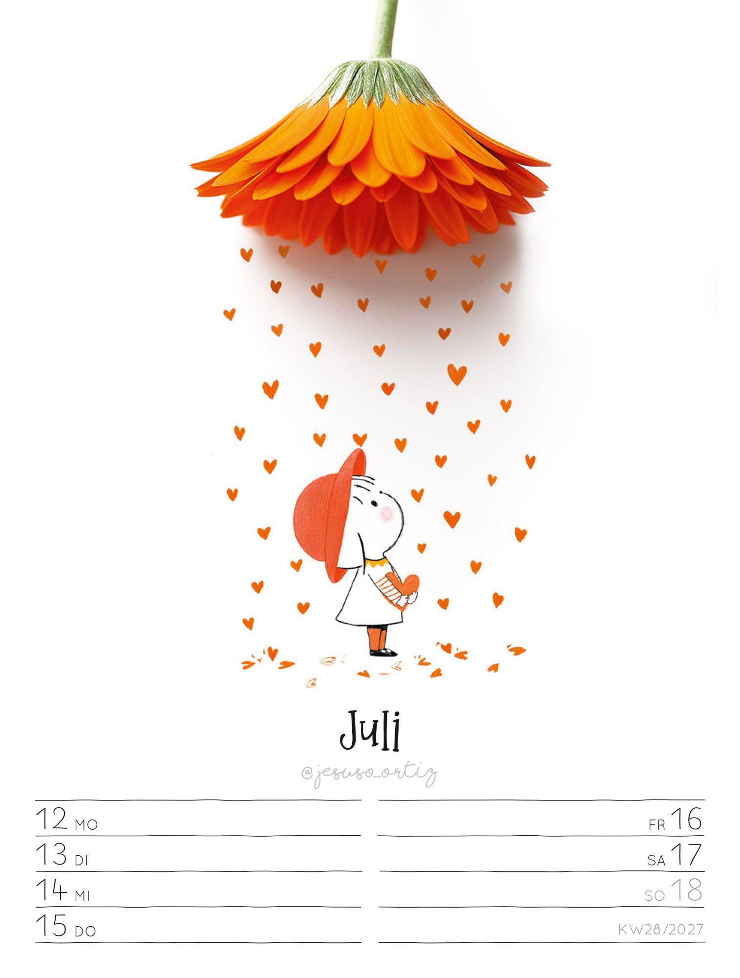 Beispielinhalt (Bild) Little Dreams Wochenplaner Kalender 2027