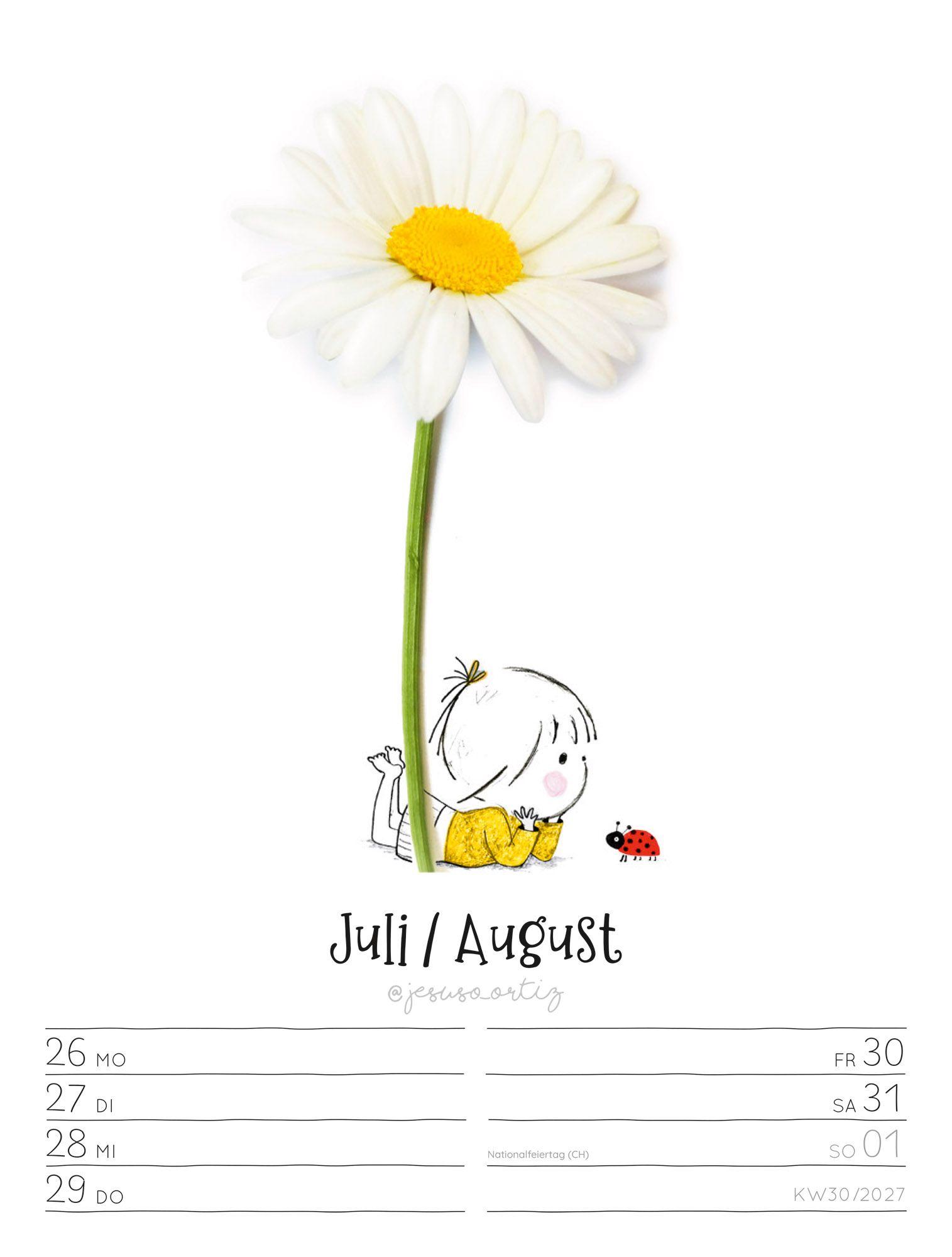 Beispielinhalt (Bild) Little Dreams Wochenplaner Kalender 2027