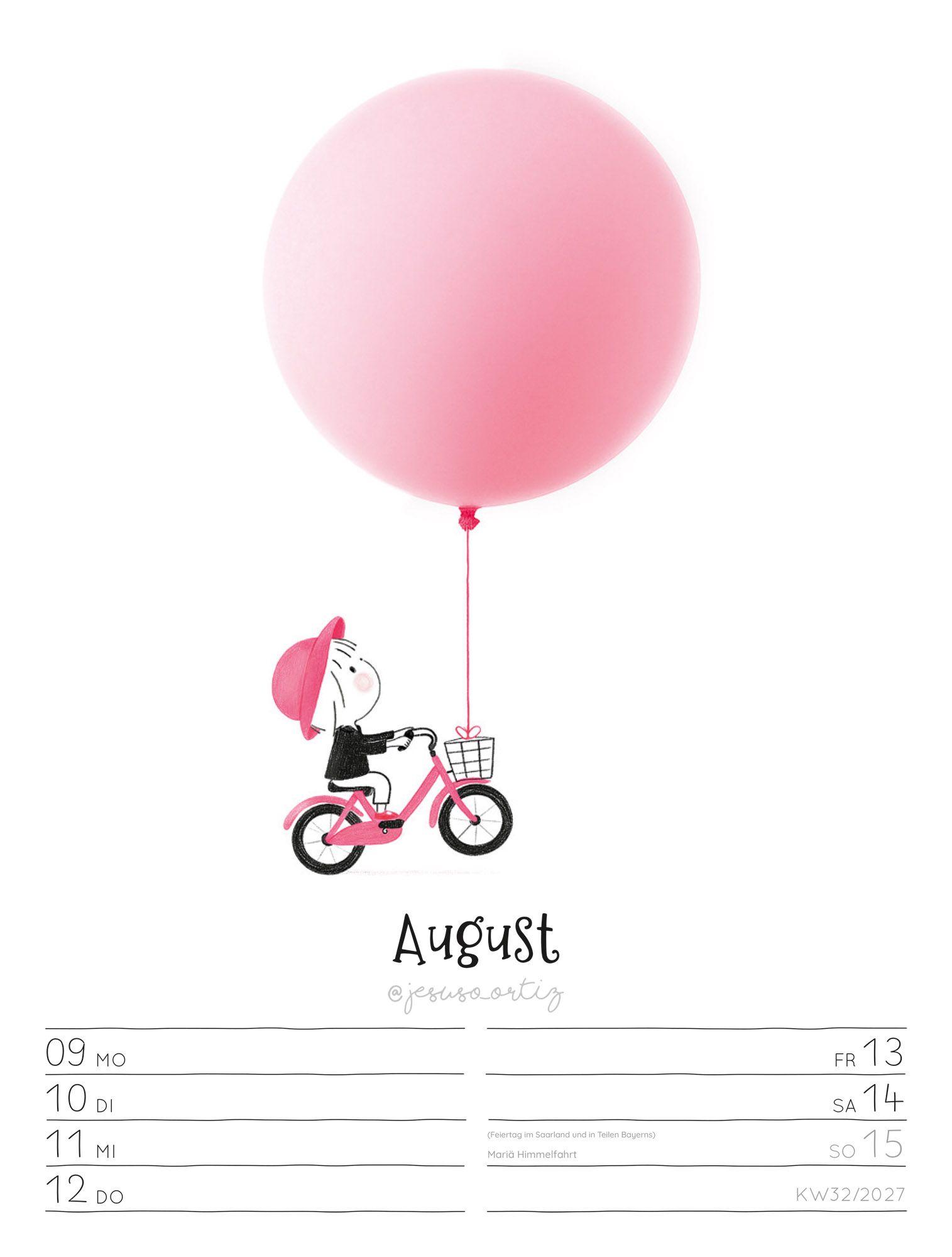 Beispielinhalt (Bild) Little Dreams Wochenplaner Kalender 2027