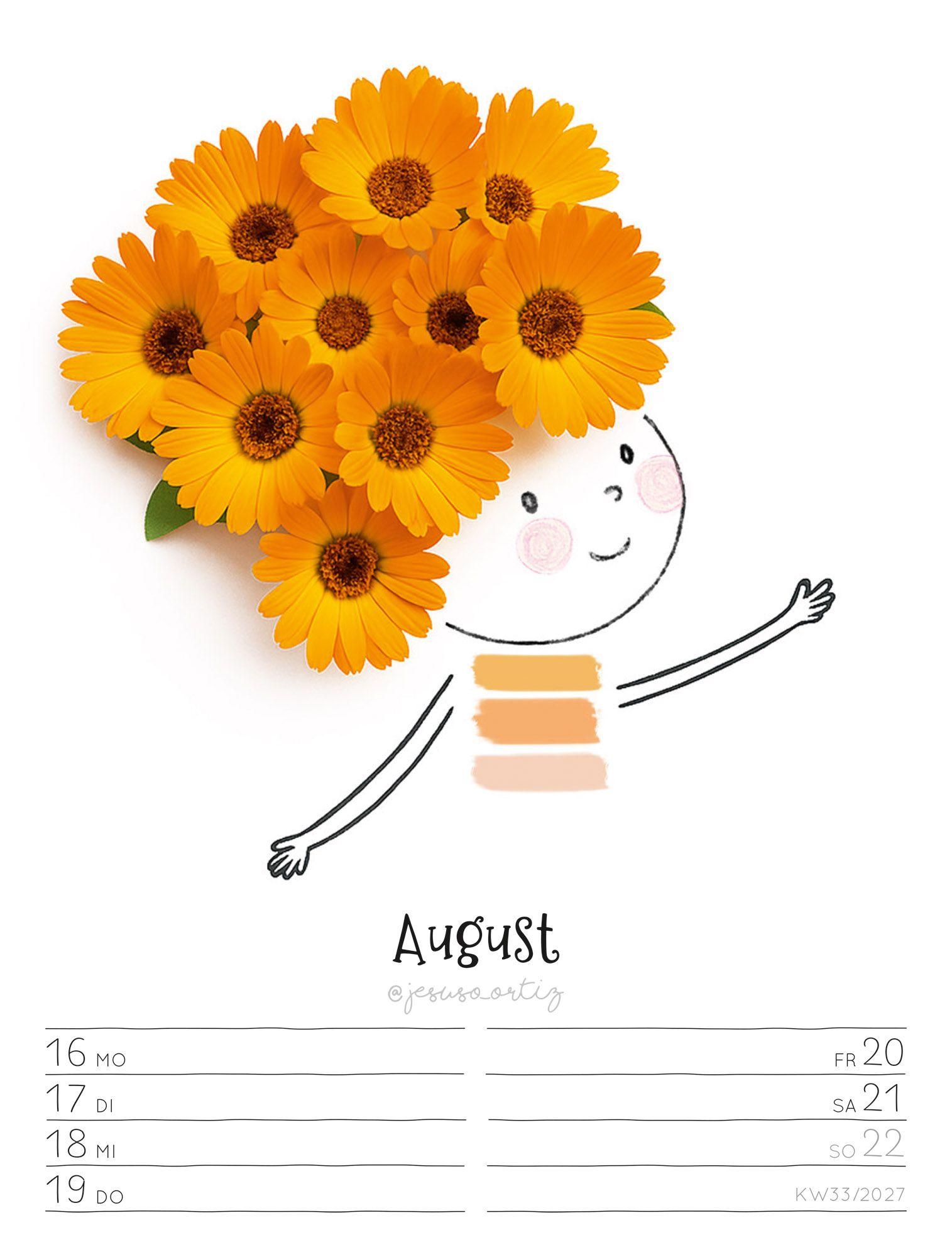 Beispielinhalt (Bild) Little Dreams Wochenplaner Kalender 2027