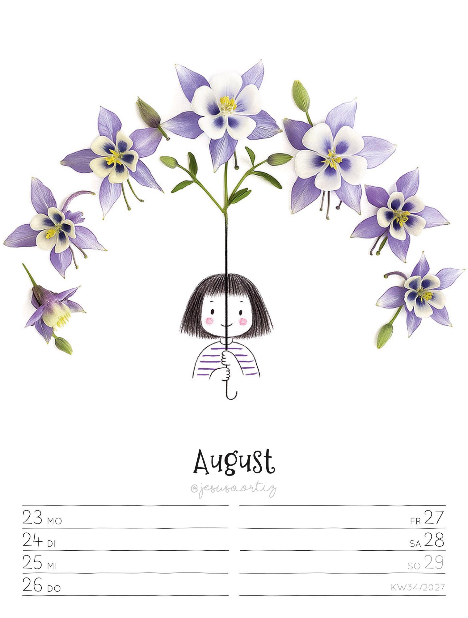 Beispielinhalt (Bild) Little Dreams Wochenplaner Kalender 2027