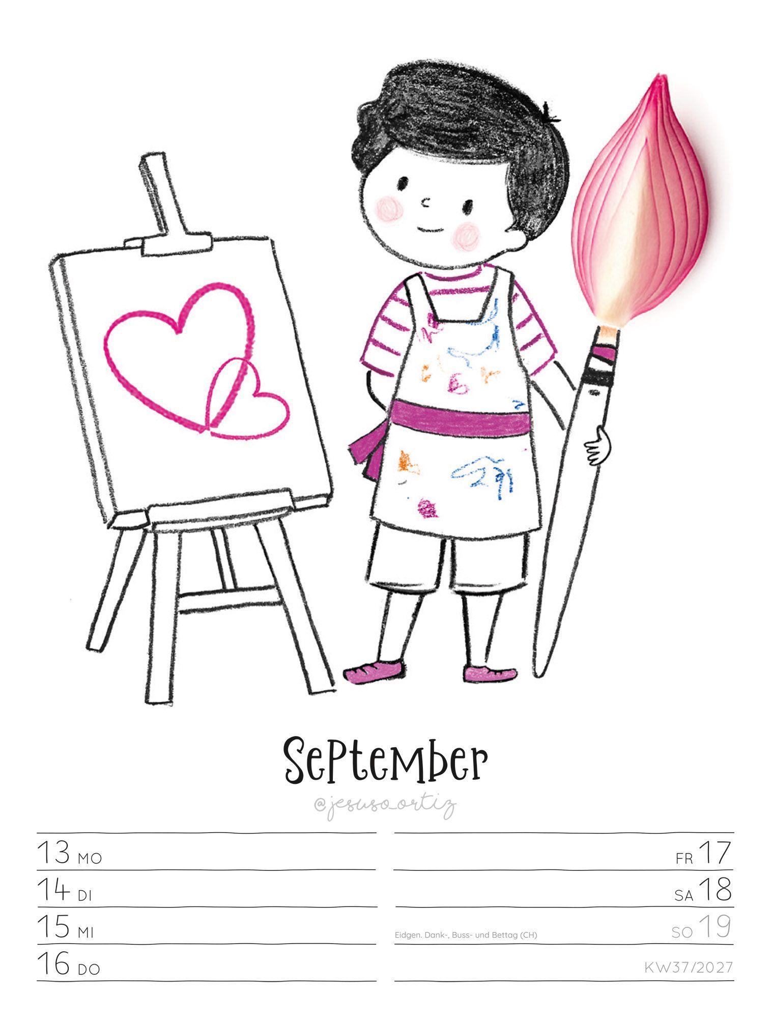 Beispielinhalt (Bild) Little Dreams Wochenplaner Kalender 2027