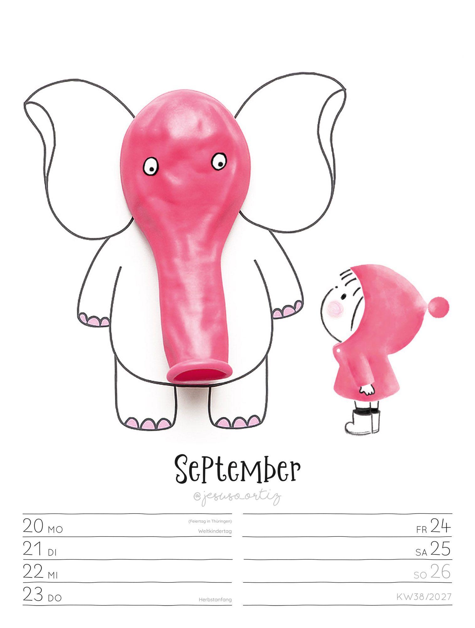 Beispielinhalt (Bild) Little Dreams Wochenplaner Kalender 2027