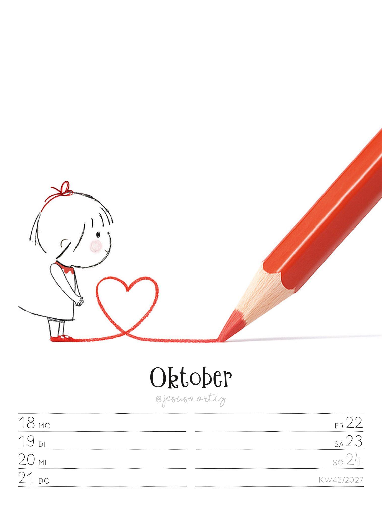 Beispielinhalt (Bild) Little Dreams Wochenplaner Kalender 2027