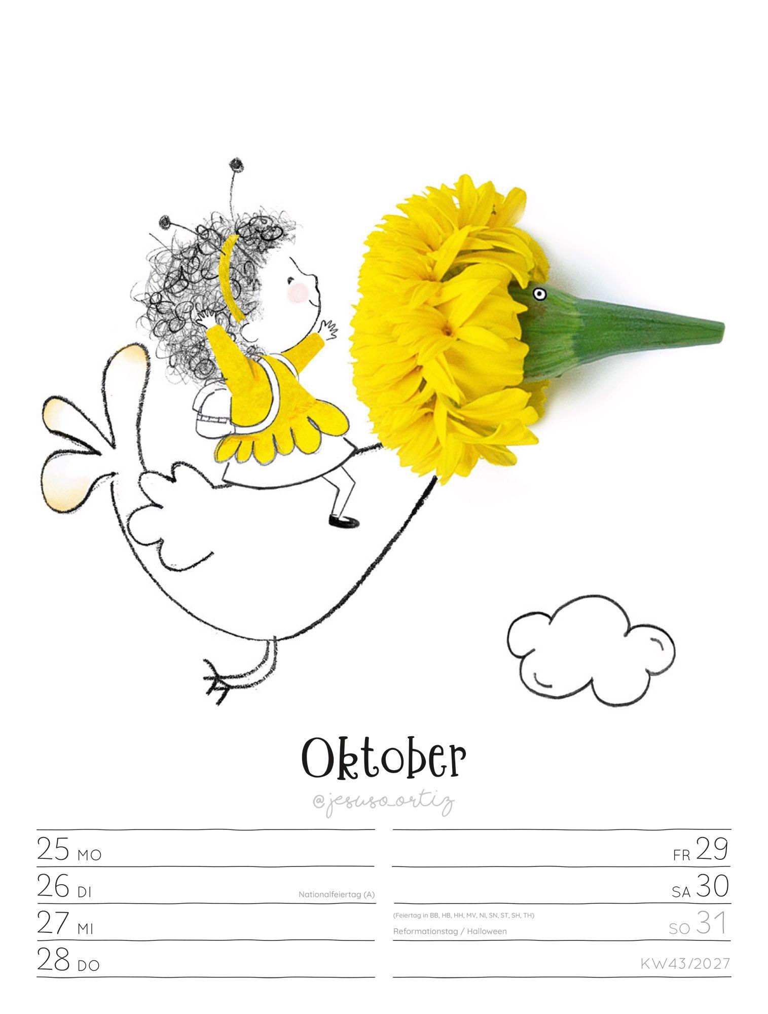 Beispielinhalt (Bild) Little Dreams Wochenplaner Kalender 2027