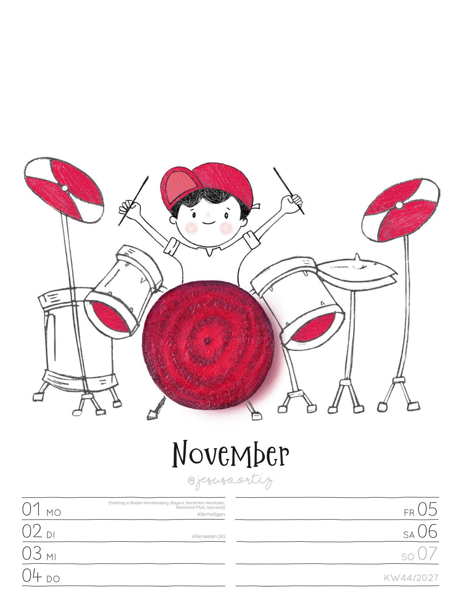 Beispielinhalt (Bild) Little Dreams Wochenplaner Kalender 2027