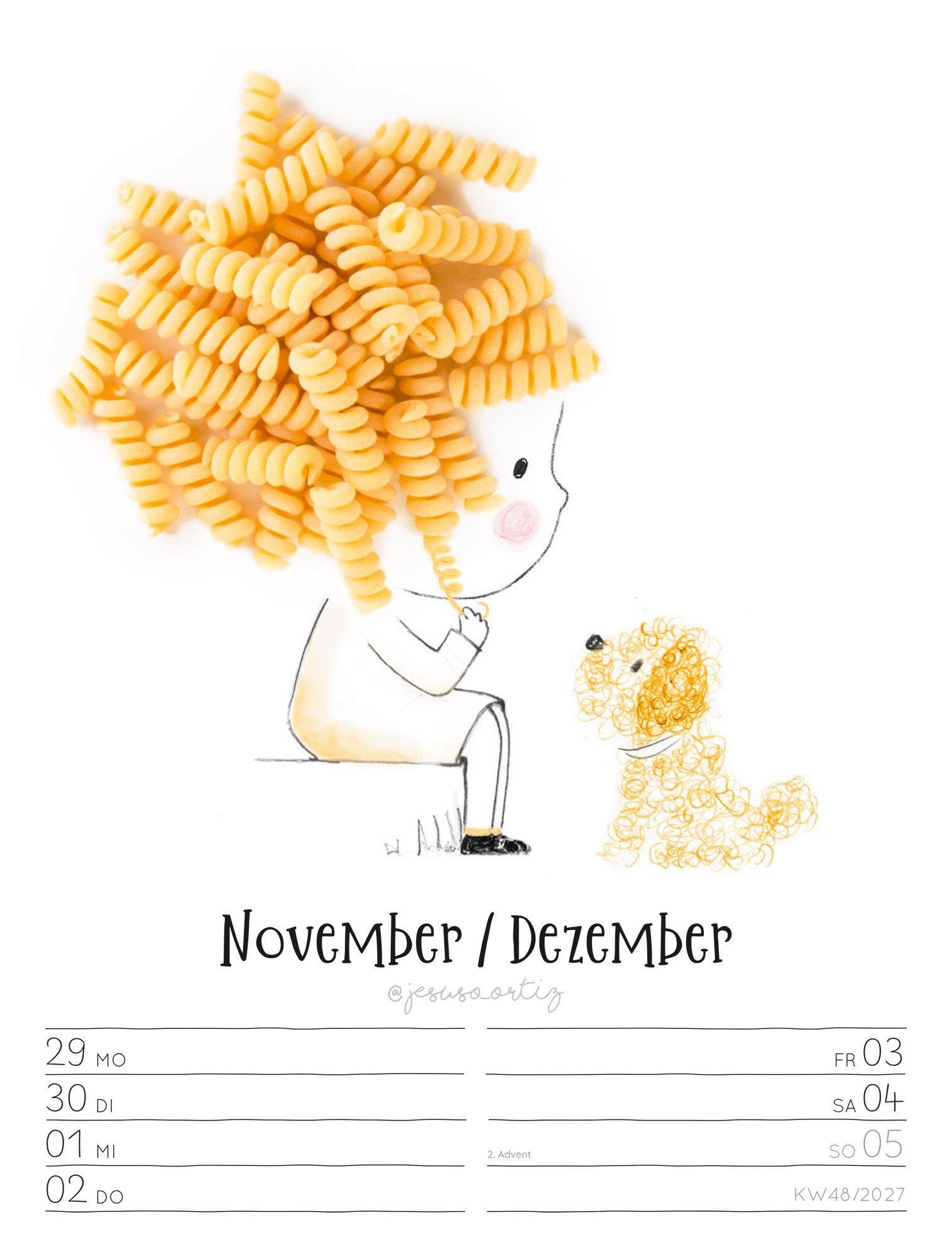 Beispielinhalt (Bild) Little Dreams Wochenplaner Kalender 2027