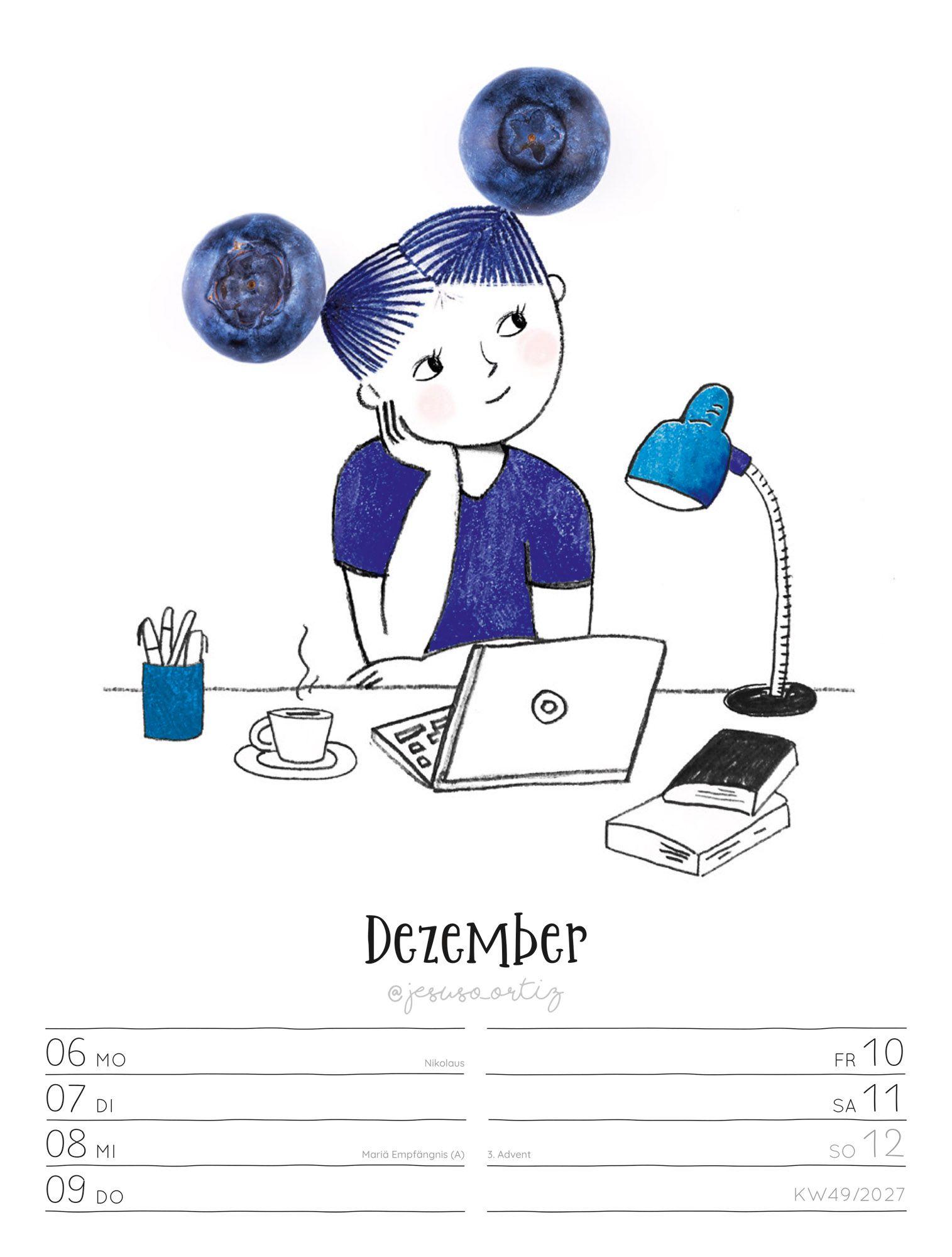 Beispielinhalt (Bild) Little Dreams Wochenplaner Kalender 2027