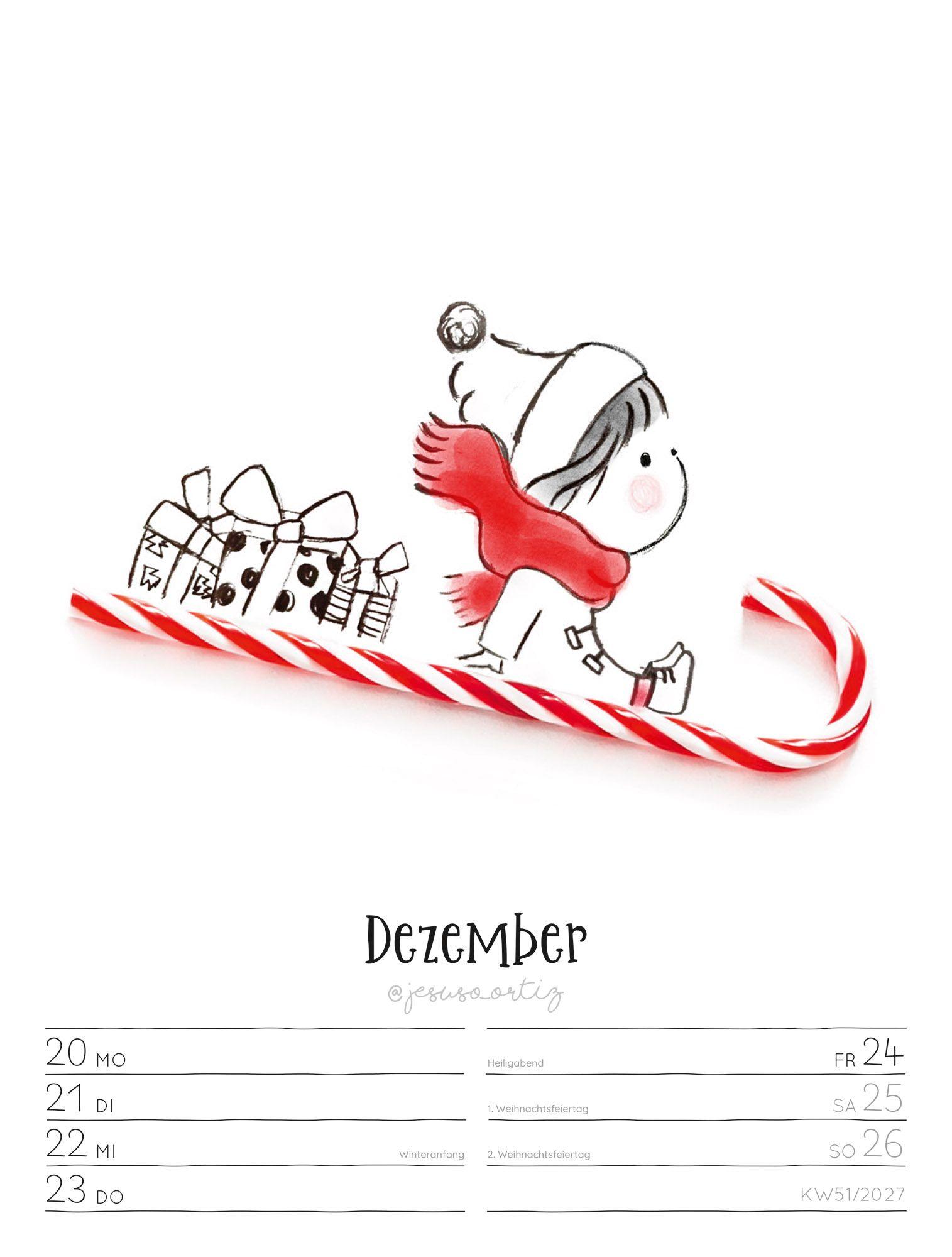 Beispielinhalt (Bild) Little Dreams Wochenplaner Kalender 2027