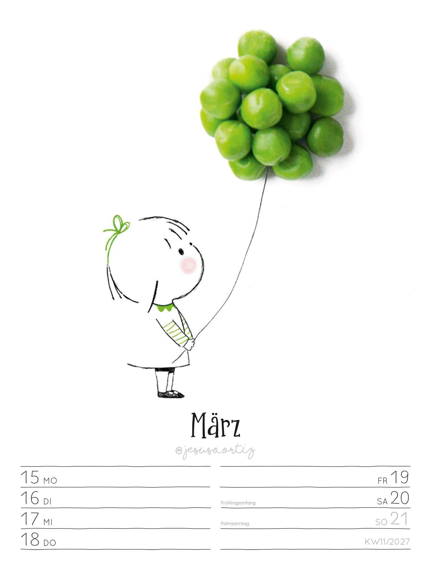 Beispielinhalt (Bild) Little Dreams Wochenplaner Kalender 2027