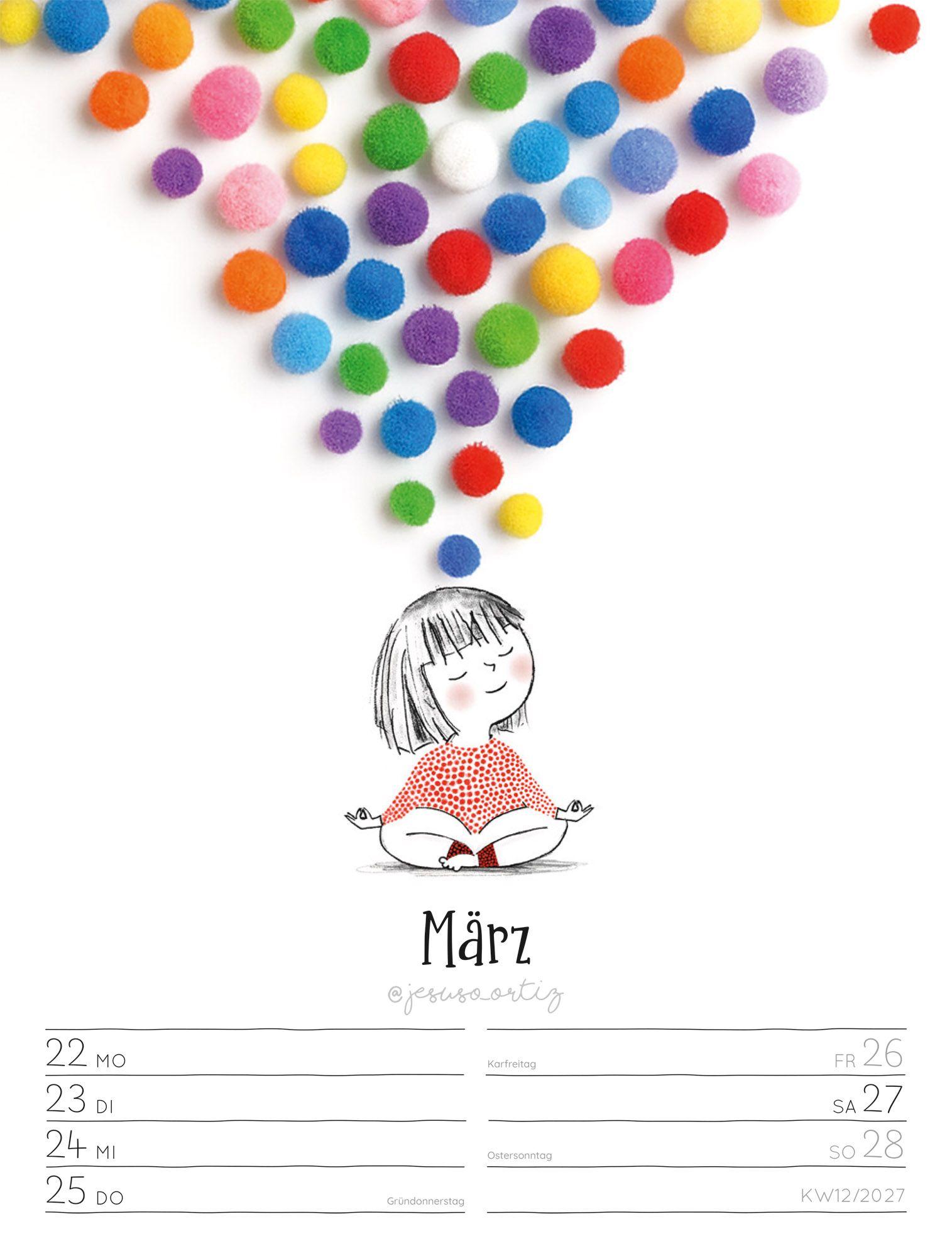 Beispielinhalt (Bild) Little Dreams Wochenplaner Kalender 2027