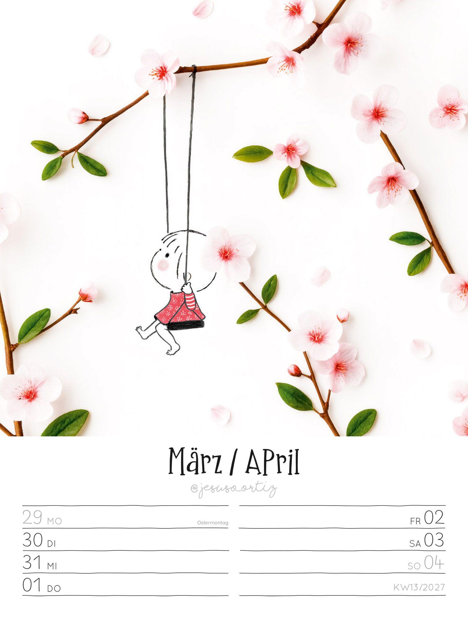 Beispielinhalt (Bild) Little Dreams Wochenplaner Kalender 2027