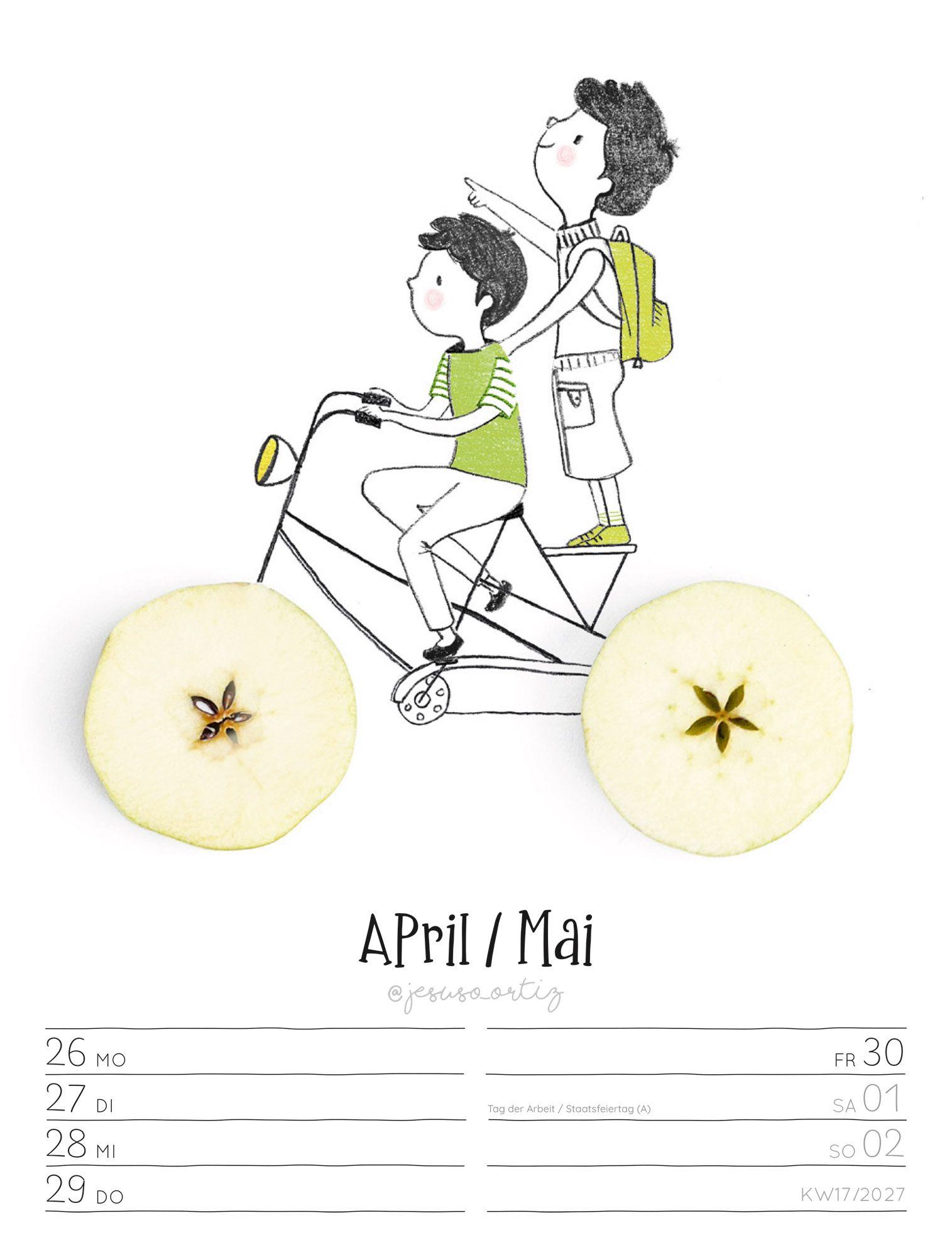 Beispielinhalt (Bild) Little Dreams Wochenplaner Kalender 2027