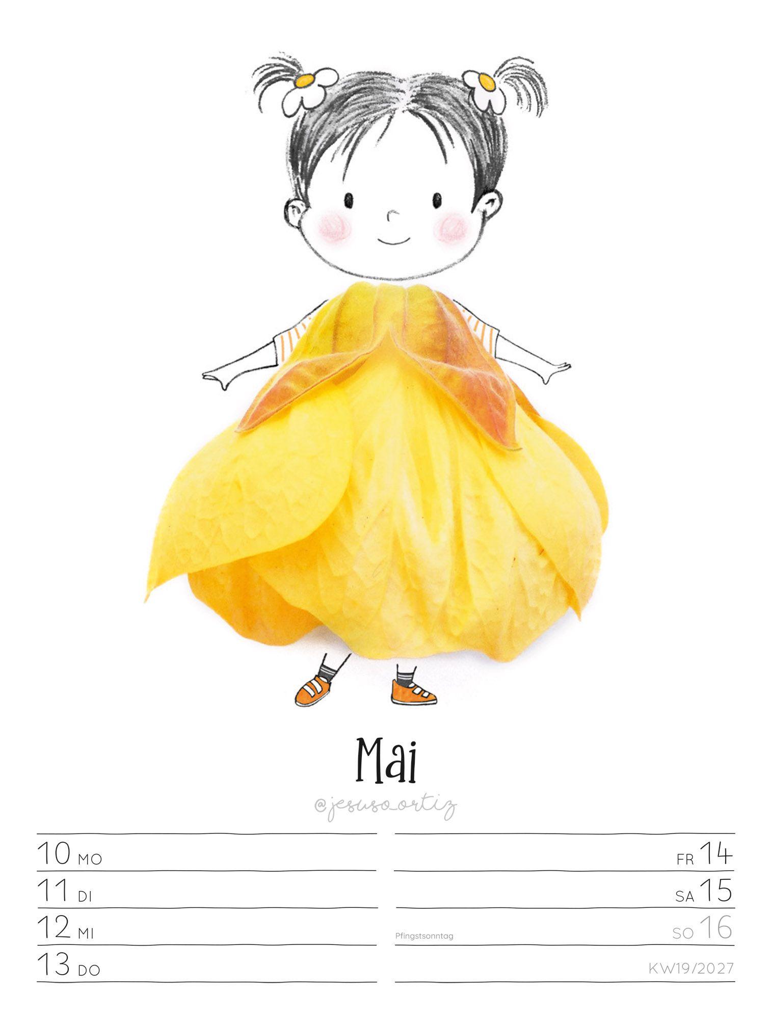 Beispielinhalt (Bild) Little Dreams Wochenplaner Kalender 2027