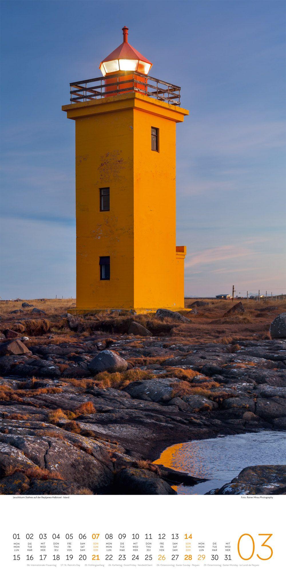 Beispielinhalt (Bild) Leuchttürme Kalender 2027