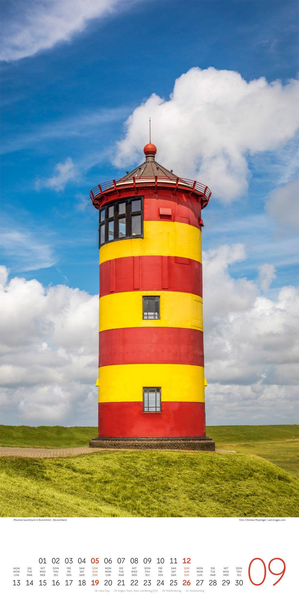 Beispielinhalt (Bild) Leuchttürme Kalender 2027