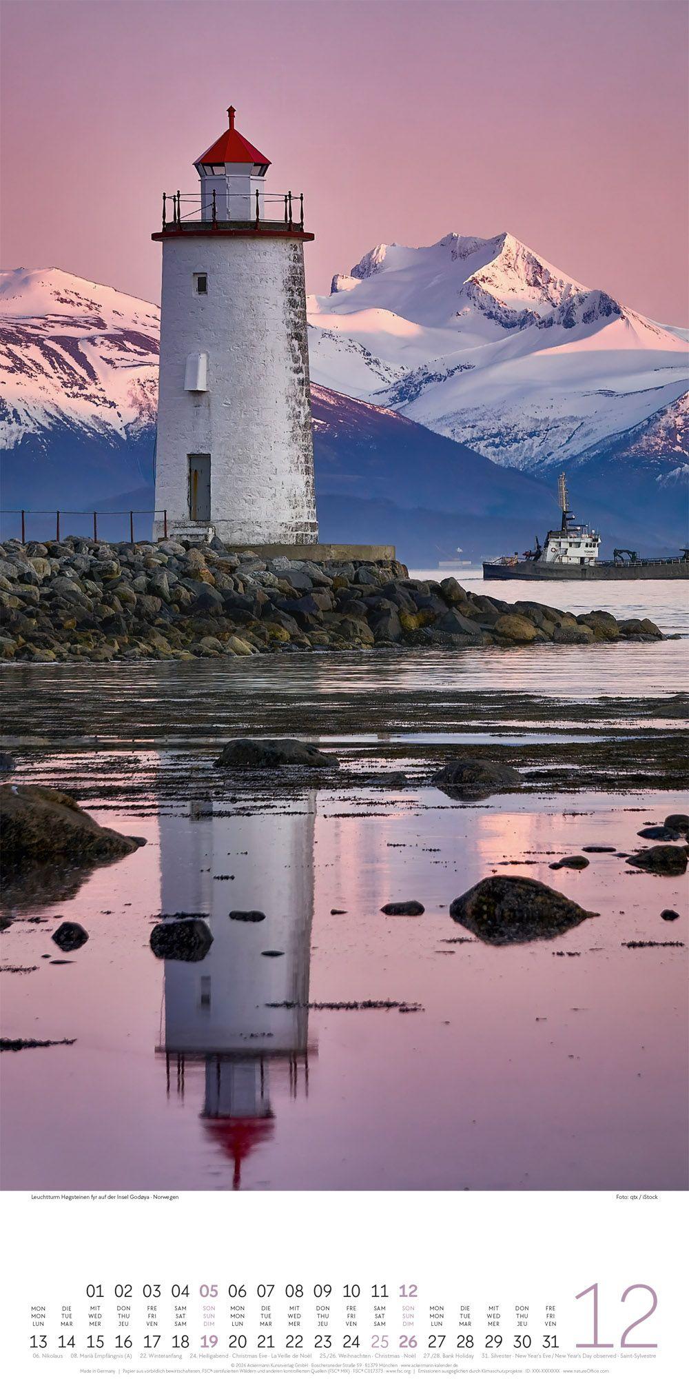 Beispielinhalt (Bild) Leuchttürme Kalender 2027