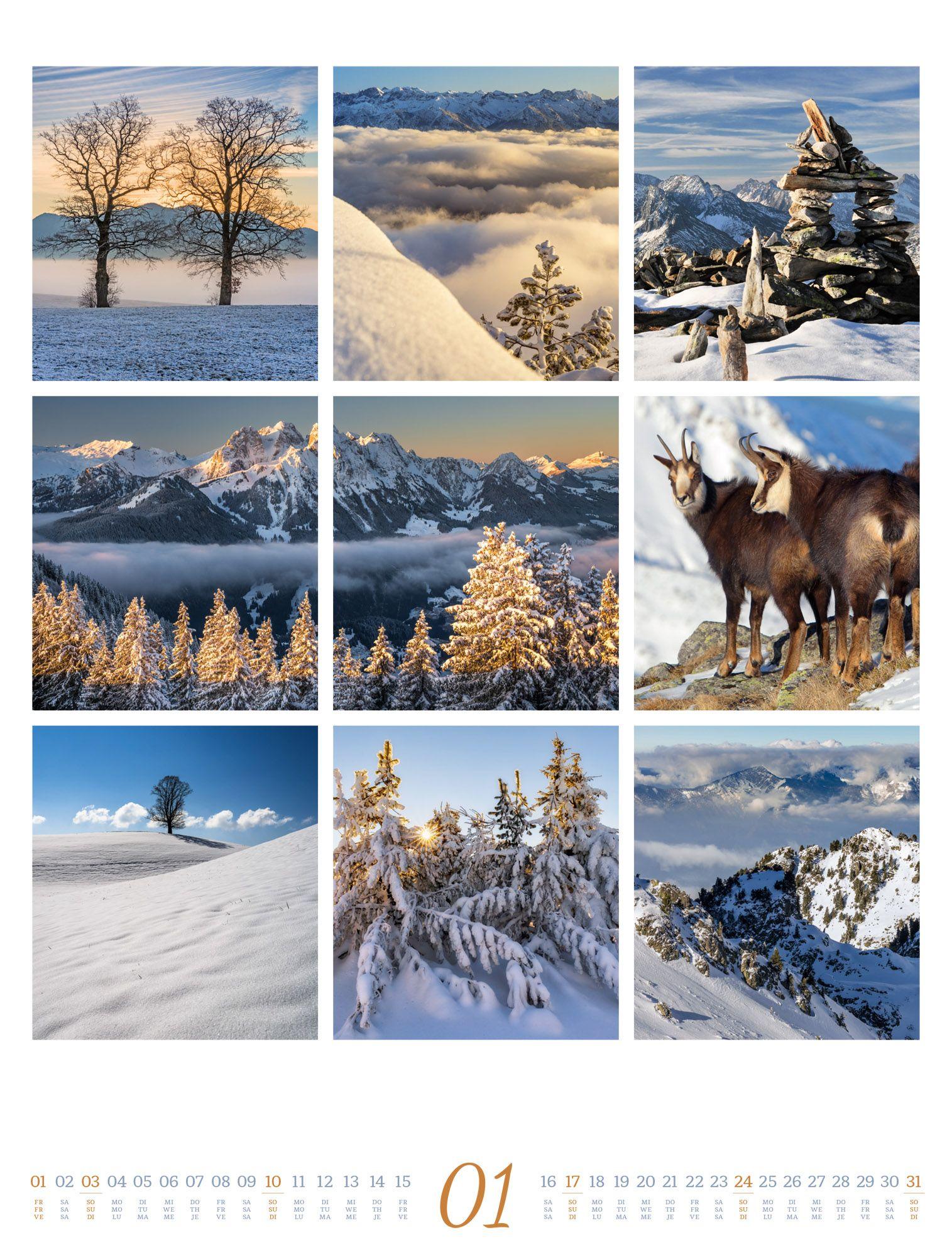 Beispielinhalt (Bild) Inspiration Natur Kalender 2027