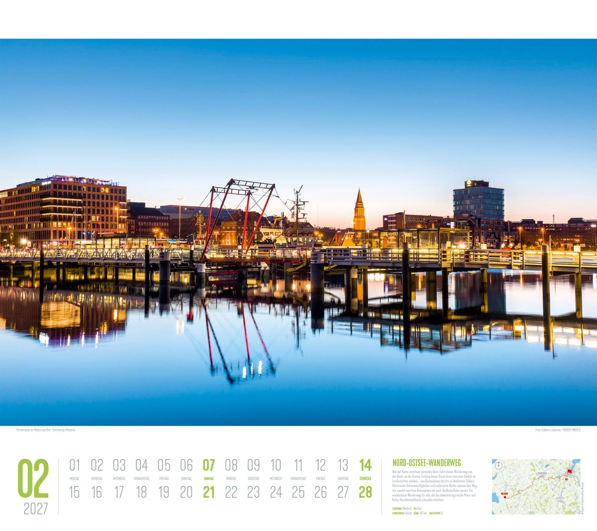 Beispielinhalt (Bild) Deutschland Wanderland Kalender 2027 | Die schönsten Wanderwege