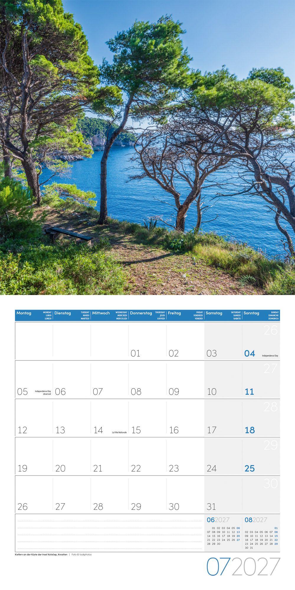 Beispielinhalt (Bild) Traumpfade Kalender 2027 - 30x30 - Art12