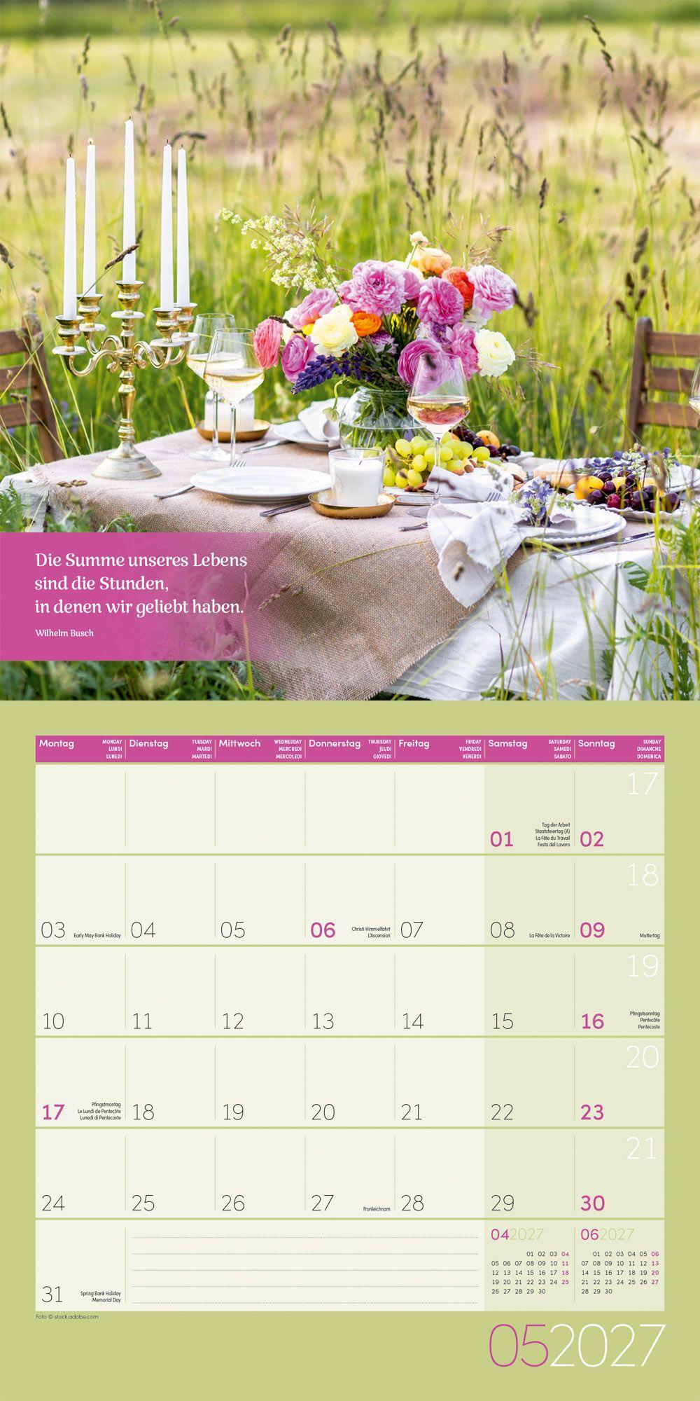 Beispielinhalt (Bild) Momente für Dich Kalender 2027 - 30x30 - Art12