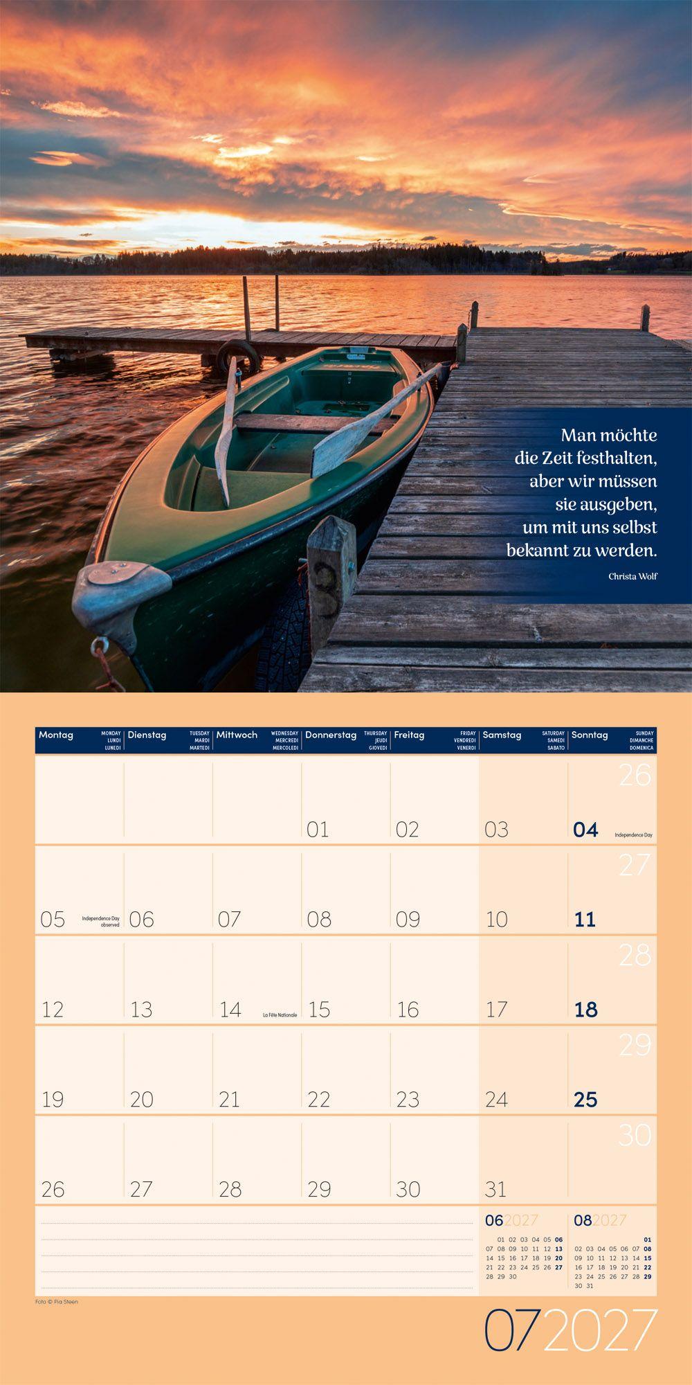 Beispielinhalt (Bild) Momente für Dich Kalender 2027 - 30x30 - Art12