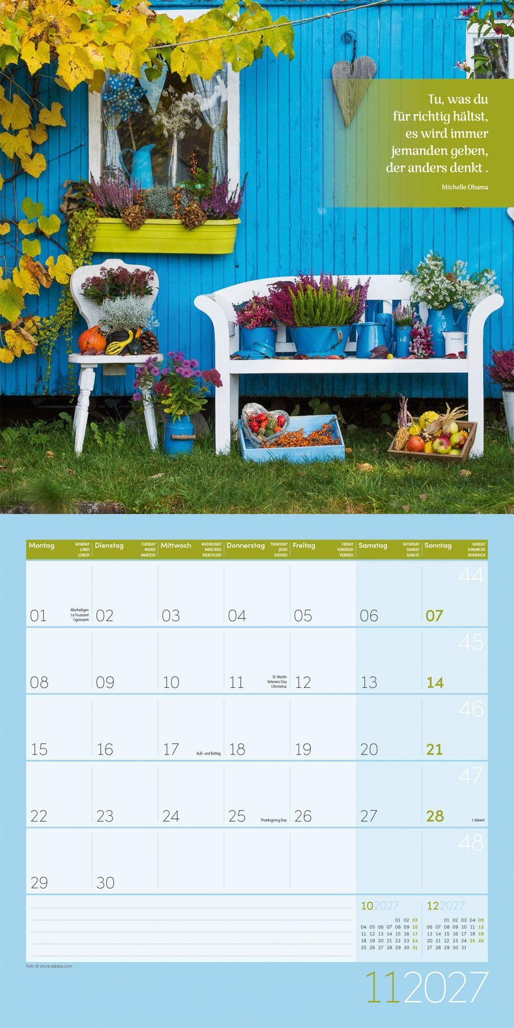 Beispielinhalt (Bild) Momente für Dich Kalender 2027 - 30x30 - Art12