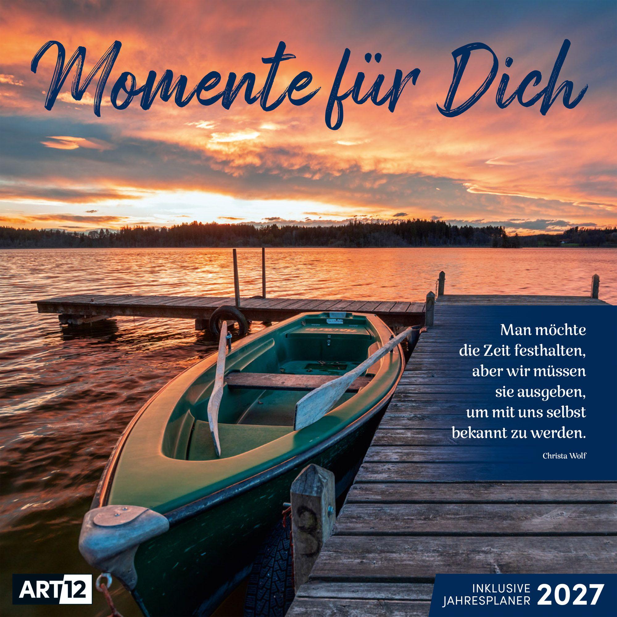 Vorderes Coverbild Momente für Dich Kalender 2027 - 30x30 - Art12