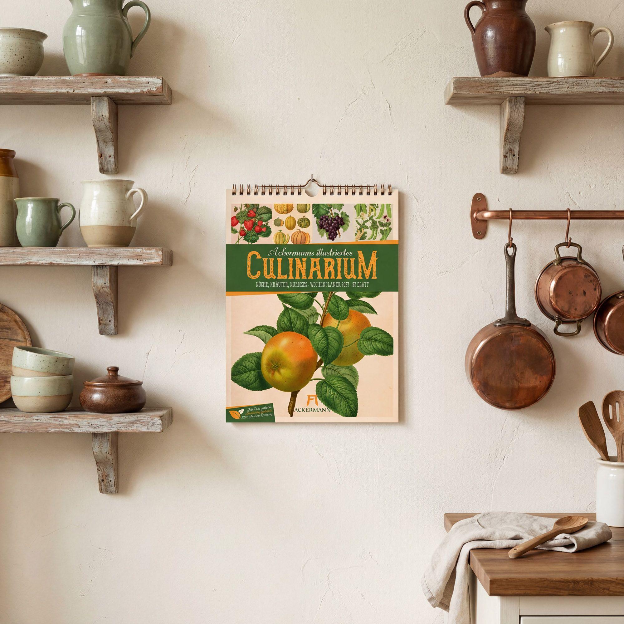 Beispielinhalt (Bild) Culinarium Wochenplaner Kalender 2027 | Küche, Kräuter, Kurioses