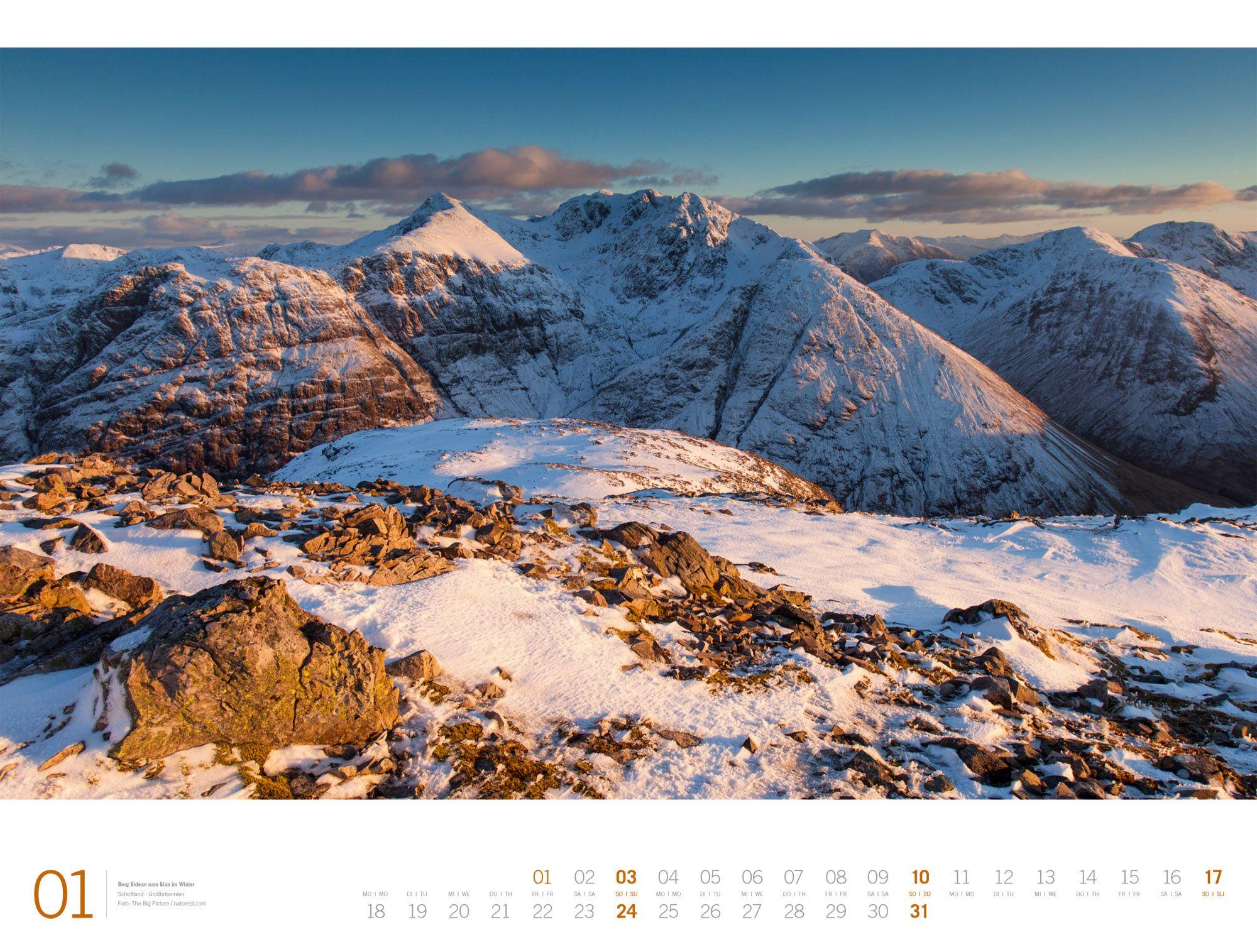 Beispielinhalt (Bild) Planet Earth Gallery Kalender 2027