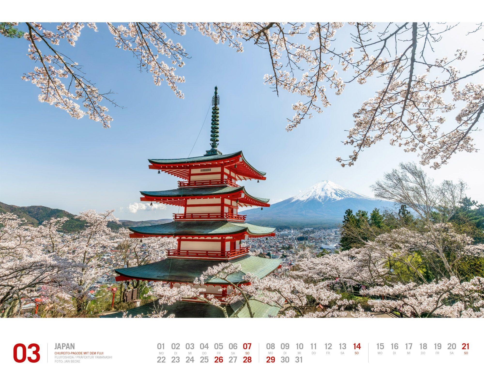 Beispielinhalt (Bild) Japan Kalender 2027 | Unterwegs zwischen Tempeln und Schreinen