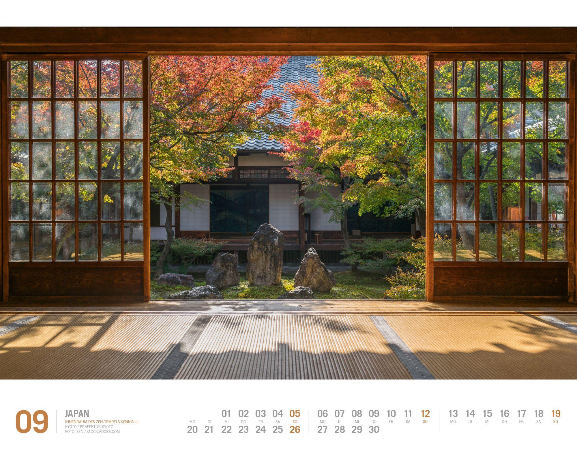 Beispielinhalt (Bild) Japan Kalender 2027 | Unterwegs zwischen Tempeln und Schreinen