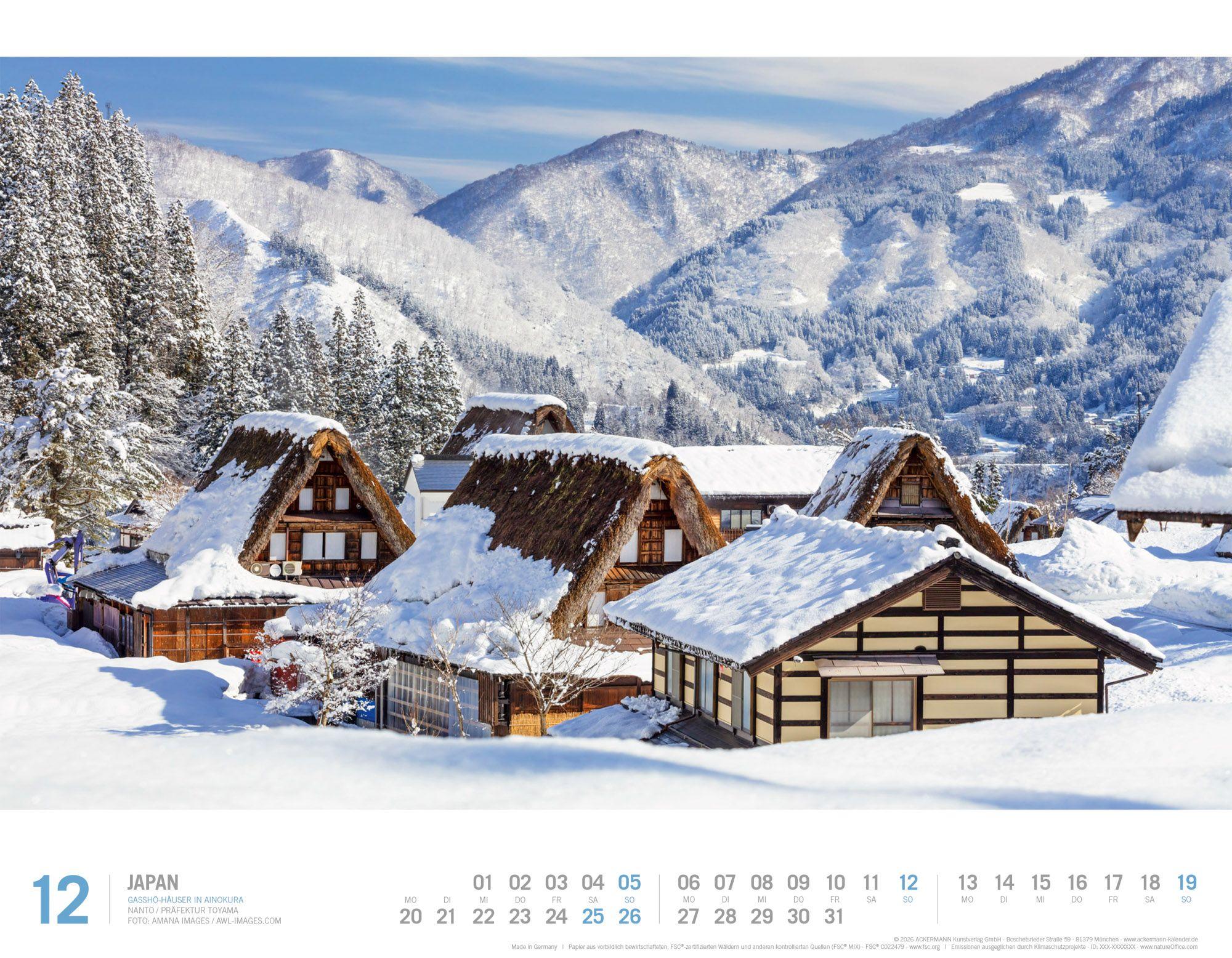 Beispielinhalt (Bild) Japan Kalender 2027 | Unterwegs zwischen Tempeln und Schreinen