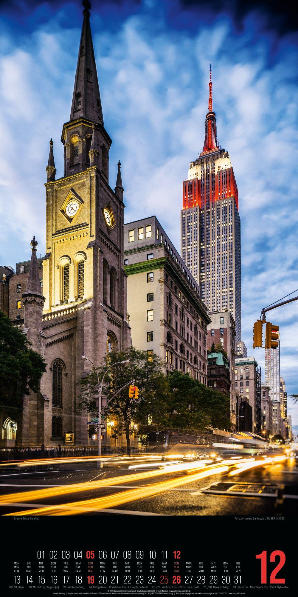 Beispielinhalt (Bild) Inside New York Kalender 2027