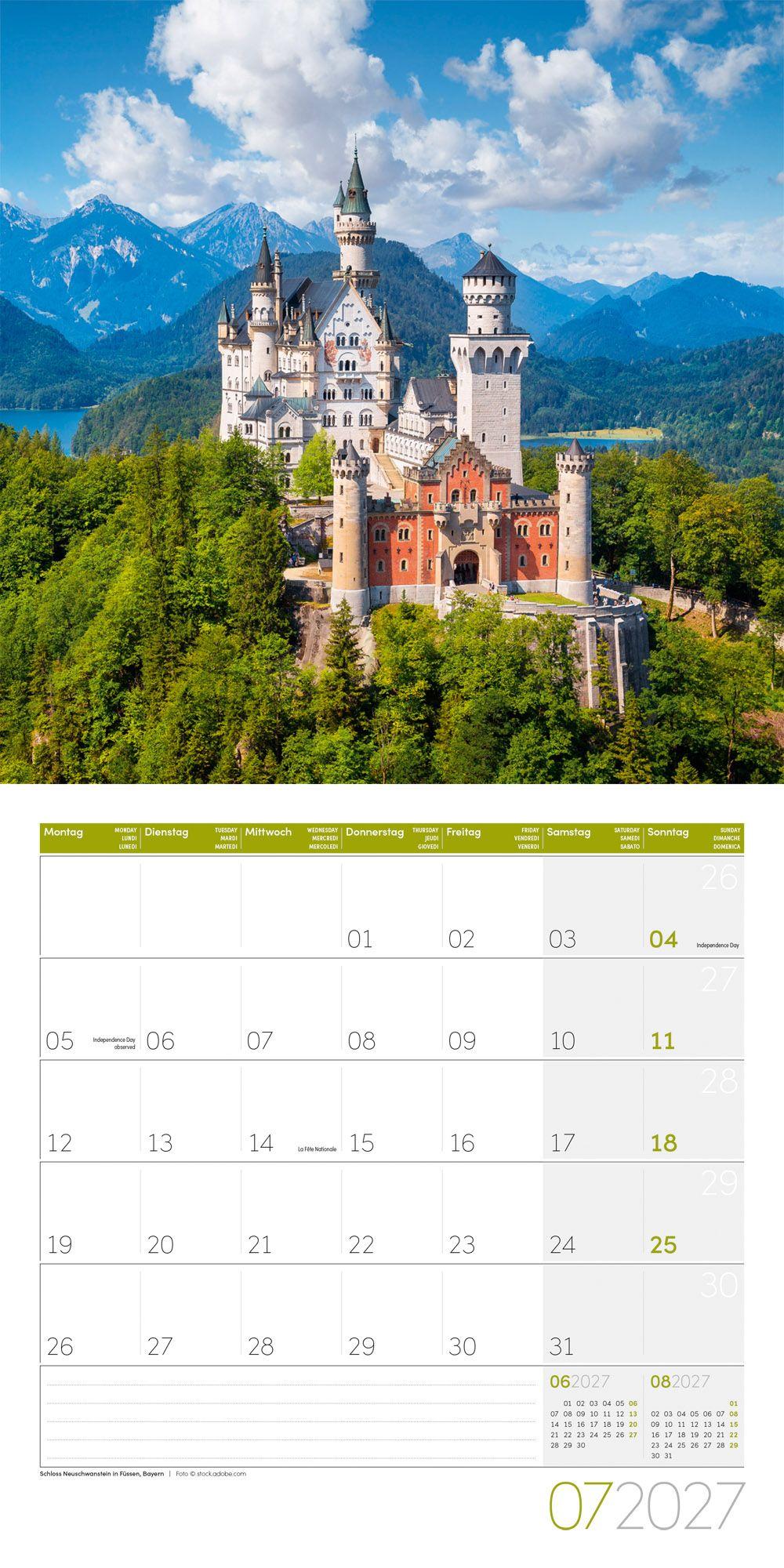Beispielinhalt (Bild) Deutschland Kalender 2027 - 30x30 - Art12