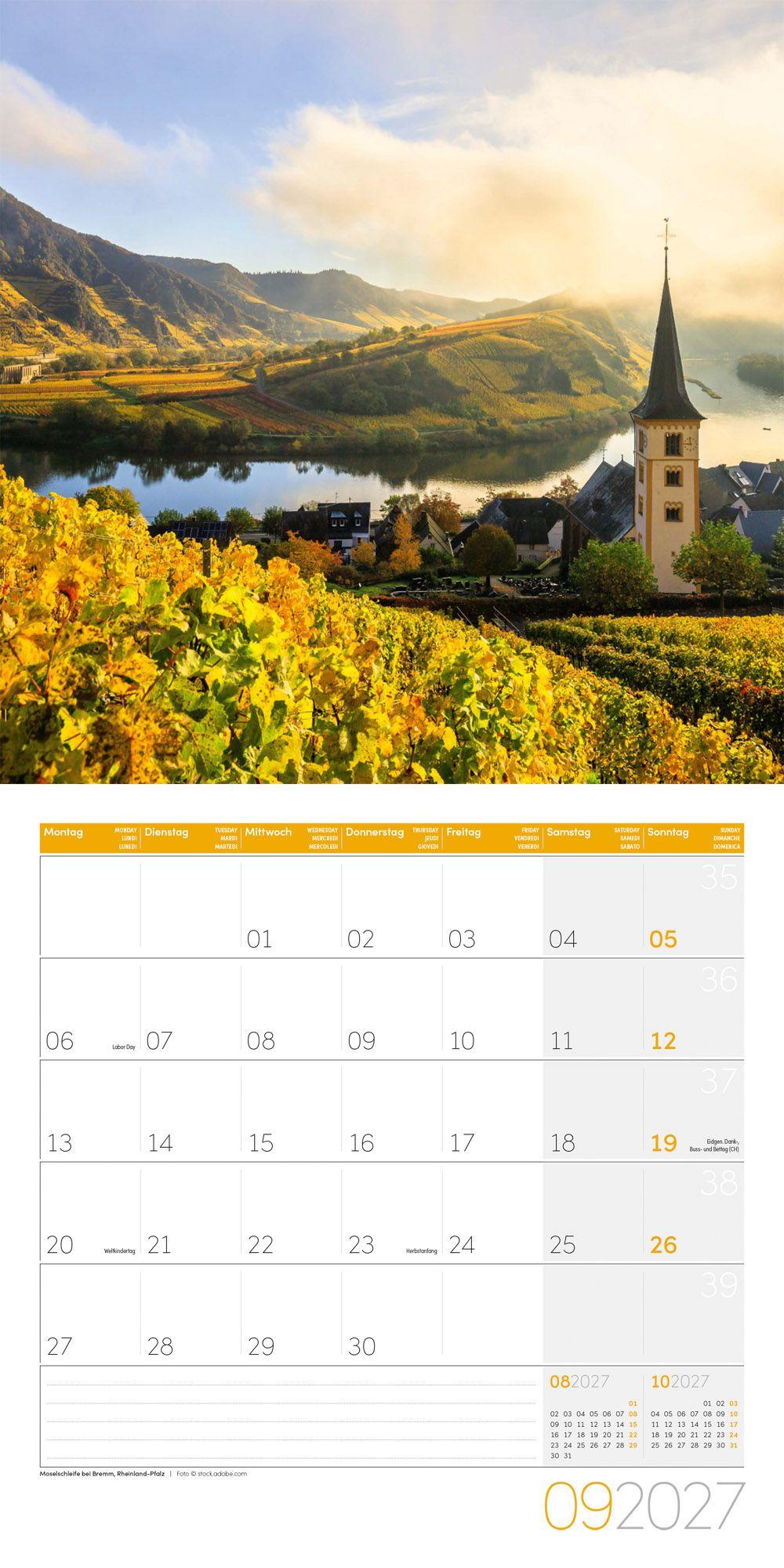 Beispielinhalt (Bild) Deutschland Kalender 2027 - 30x30 - Art12