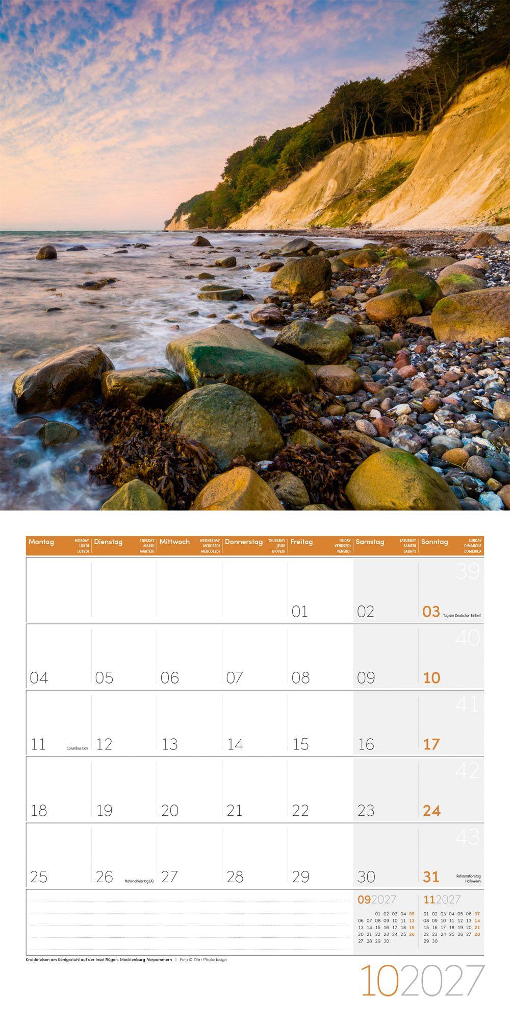 Beispielinhalt (Bild) Deutschland Kalender 2027 - 30x30 - Art12