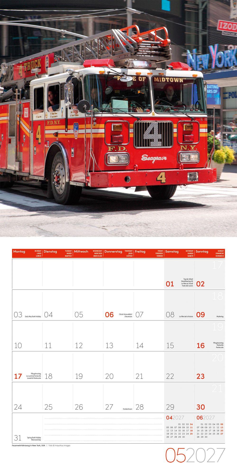 Beispielinhalt (Bild) Feuerwehr Kalender 2027 - 30x30 - Art12