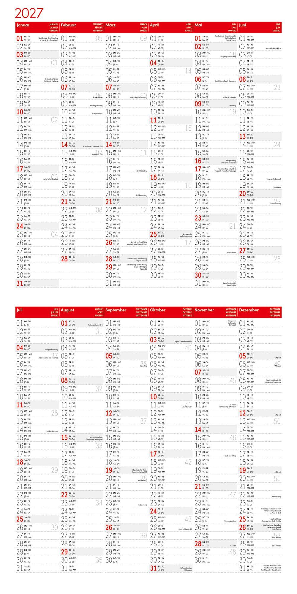 Beispielinhalt (Bild) Feuerwehr Kalender 2027 - 30x30 - Art12