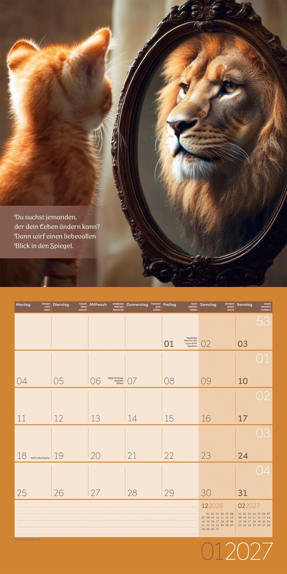 Beispielinhalt (Bild) Alles wird gut Kalender 2027 - 30x30 - Art12
